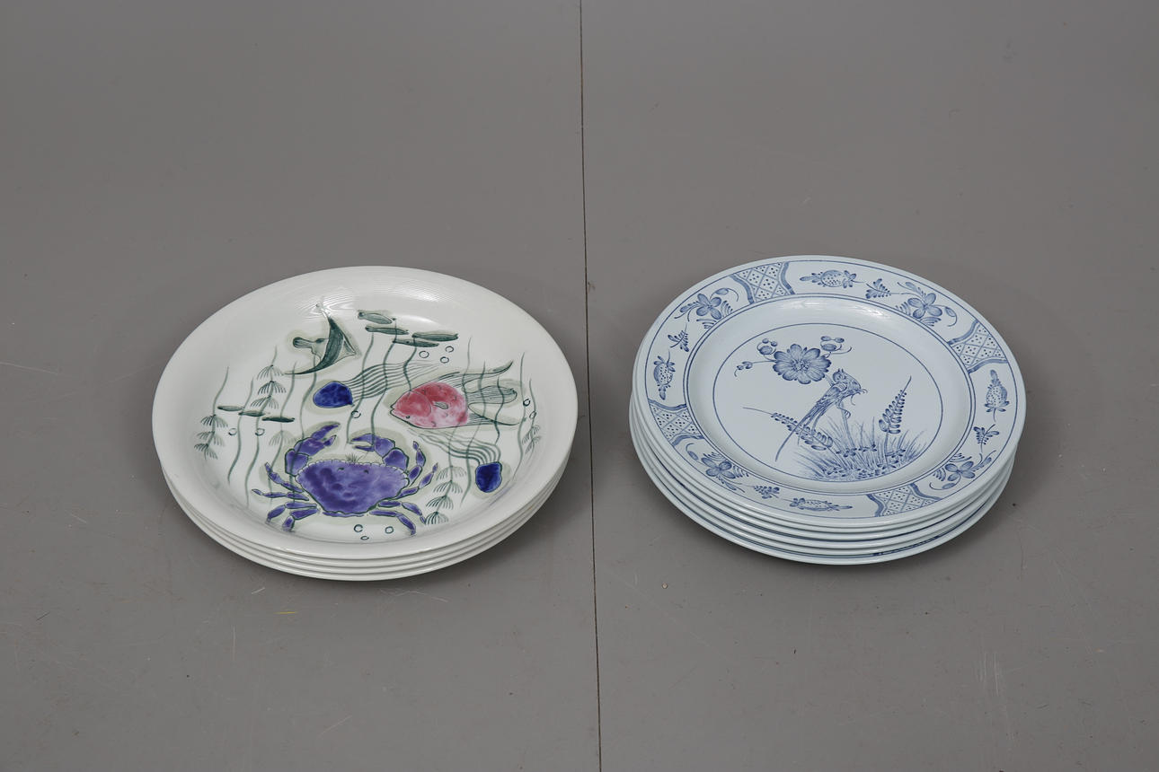 TALLRIKAR, porslin, 10 stycken, bland annat Arabia.