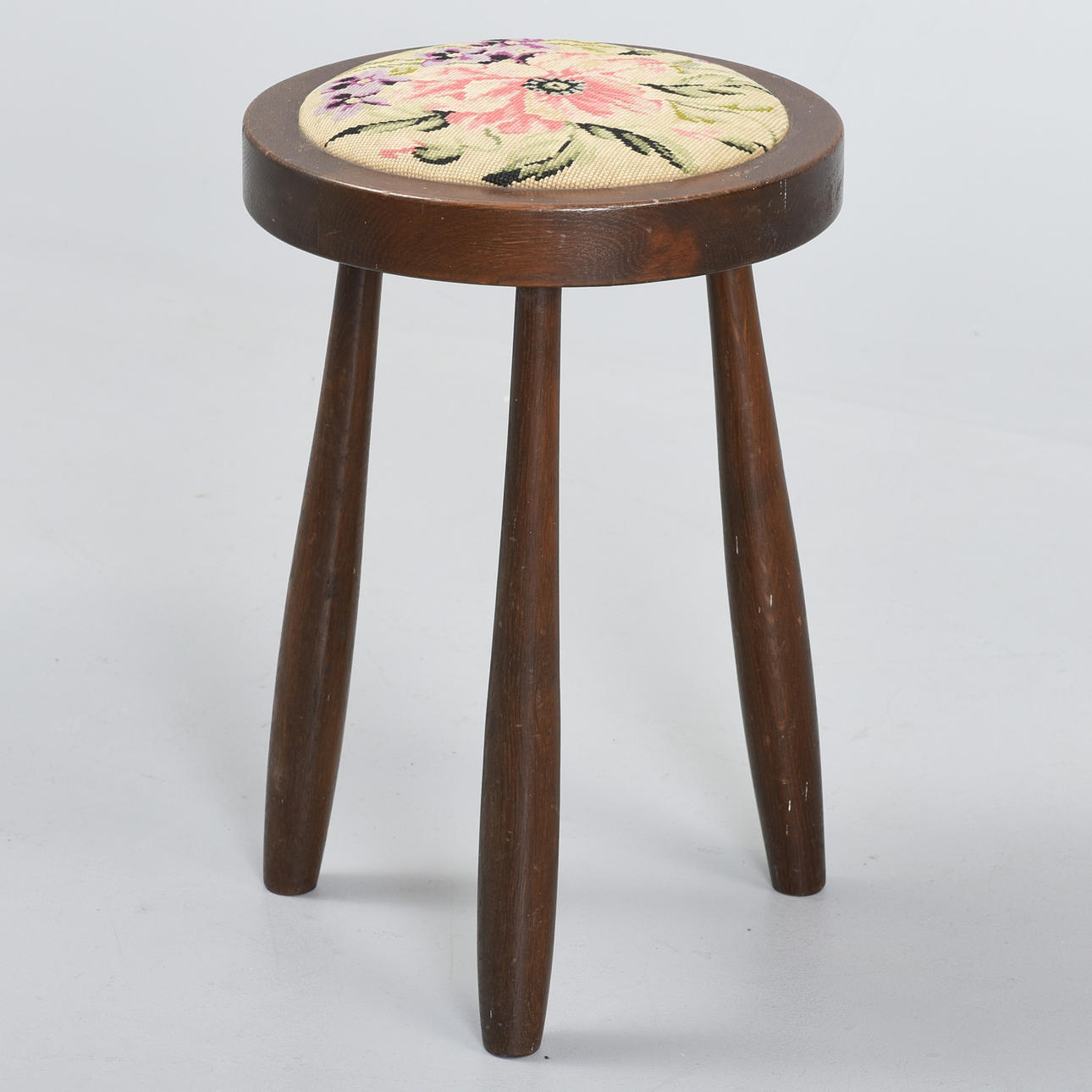 STOOL in stained oak. Denmark, 1930s-40s.