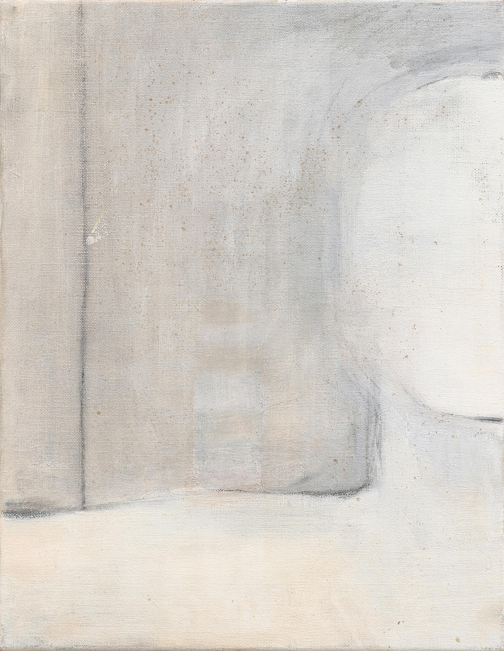 STINA EBERS 1962-1995. OIL ON CANVAS, FIGURE COMPOSITION, UNSIGNED.