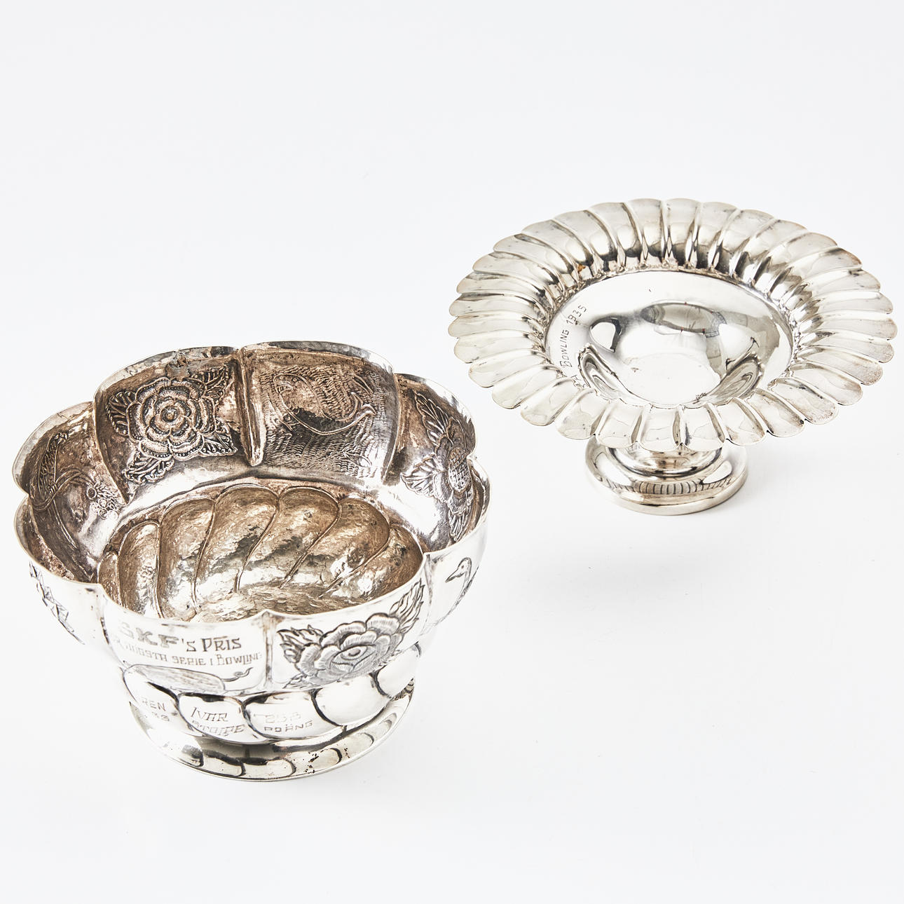 SKÅLAR, 2 st., silver, mexico.