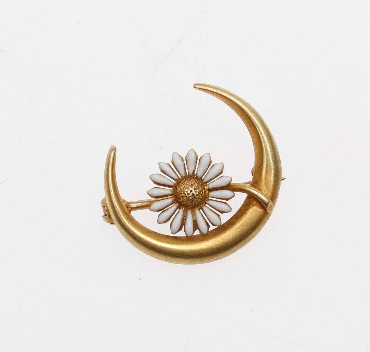 BROSCH, 14k guld och emalj, vikt ca 1,9 gram.