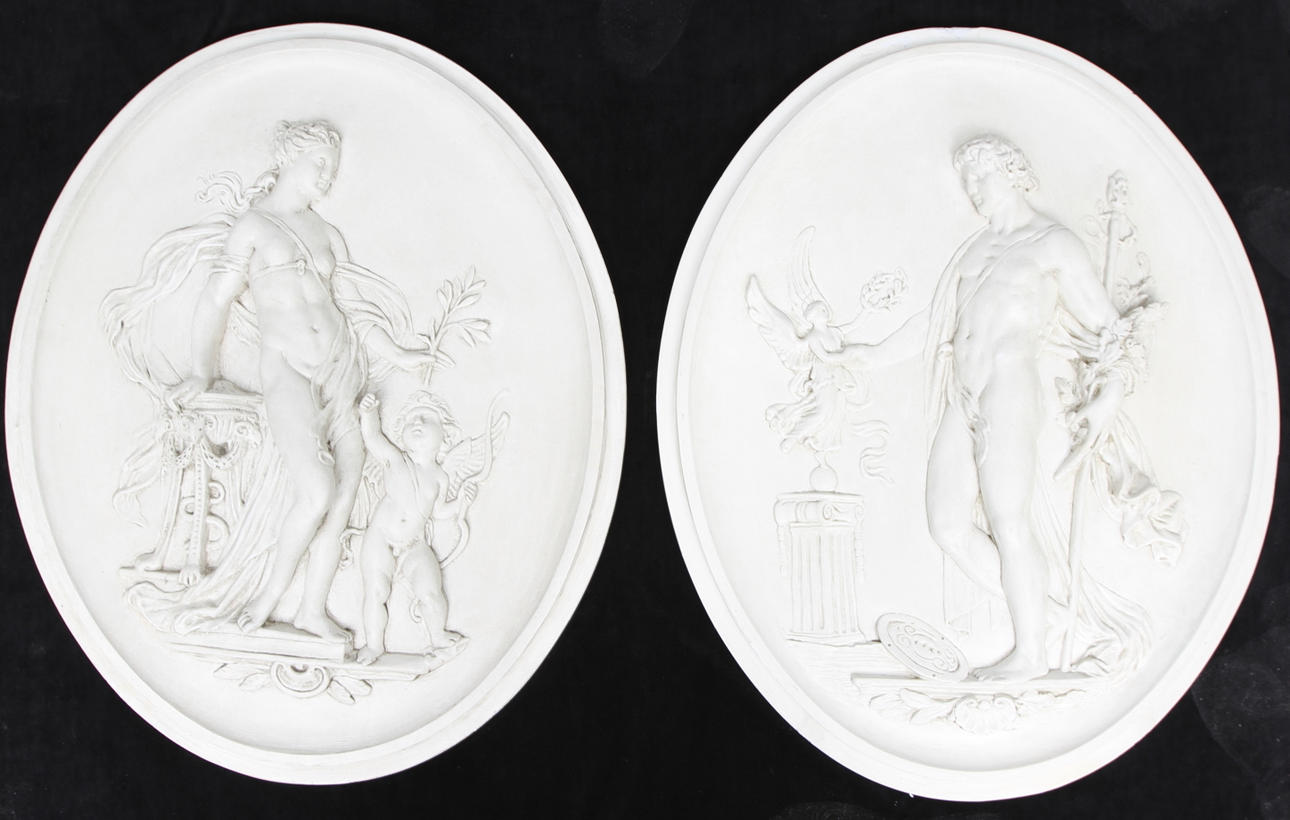 VÄGGPLAKETTER, ett par 1900-tal.