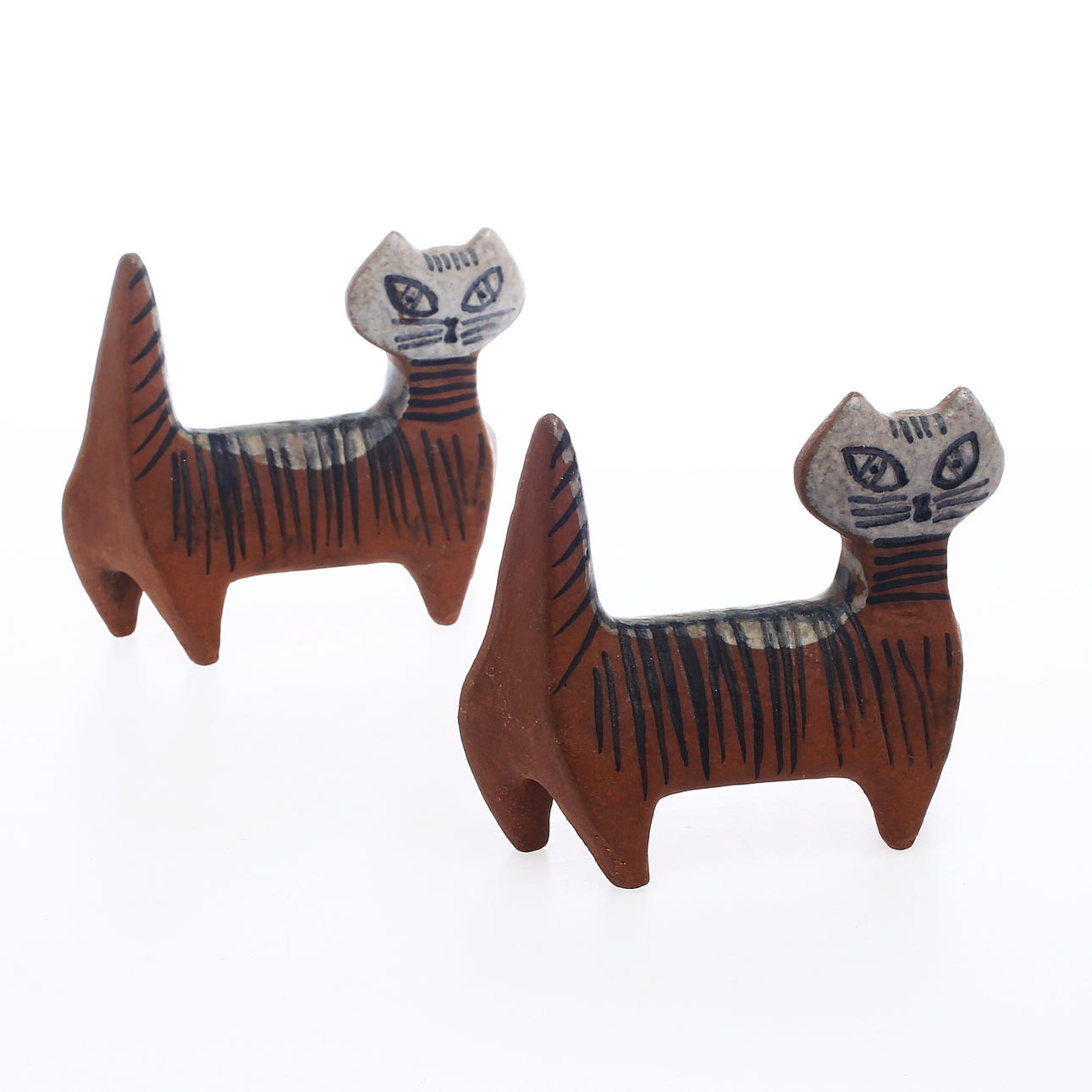 FIGURINER, 2 st, Katter, Lisa Larson, Gustavsberg.