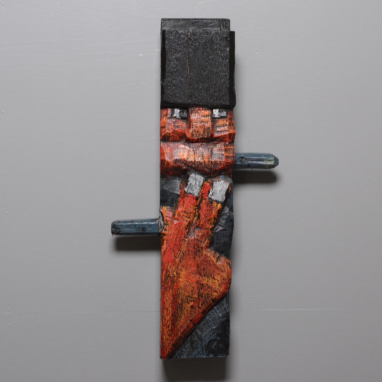 CALLE ÖRNEMARK. "Tänkande", bemålat trä.