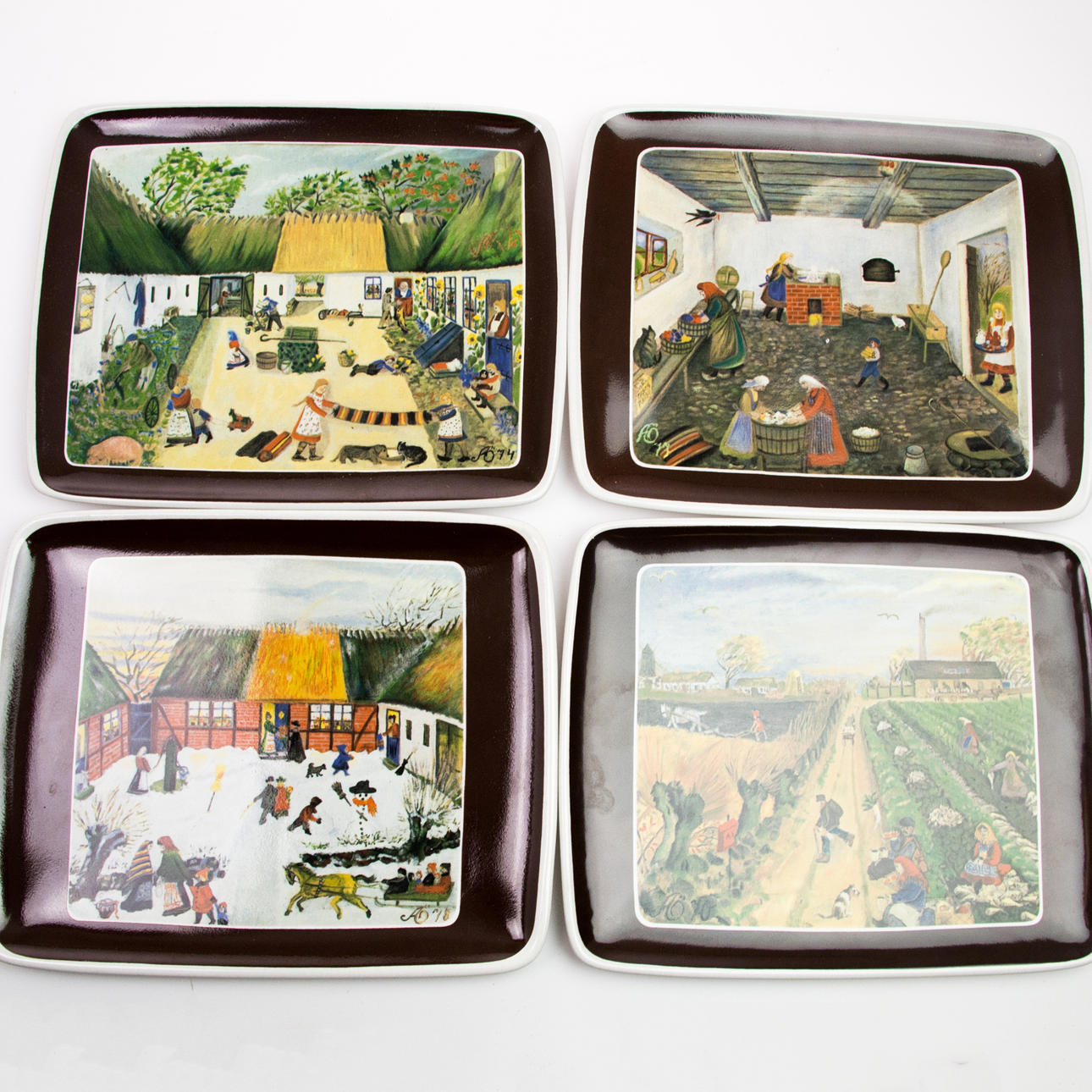 SAMLARTALLRIKAR, 4 stycken, Alma Öhrström, Höganäs keramik.