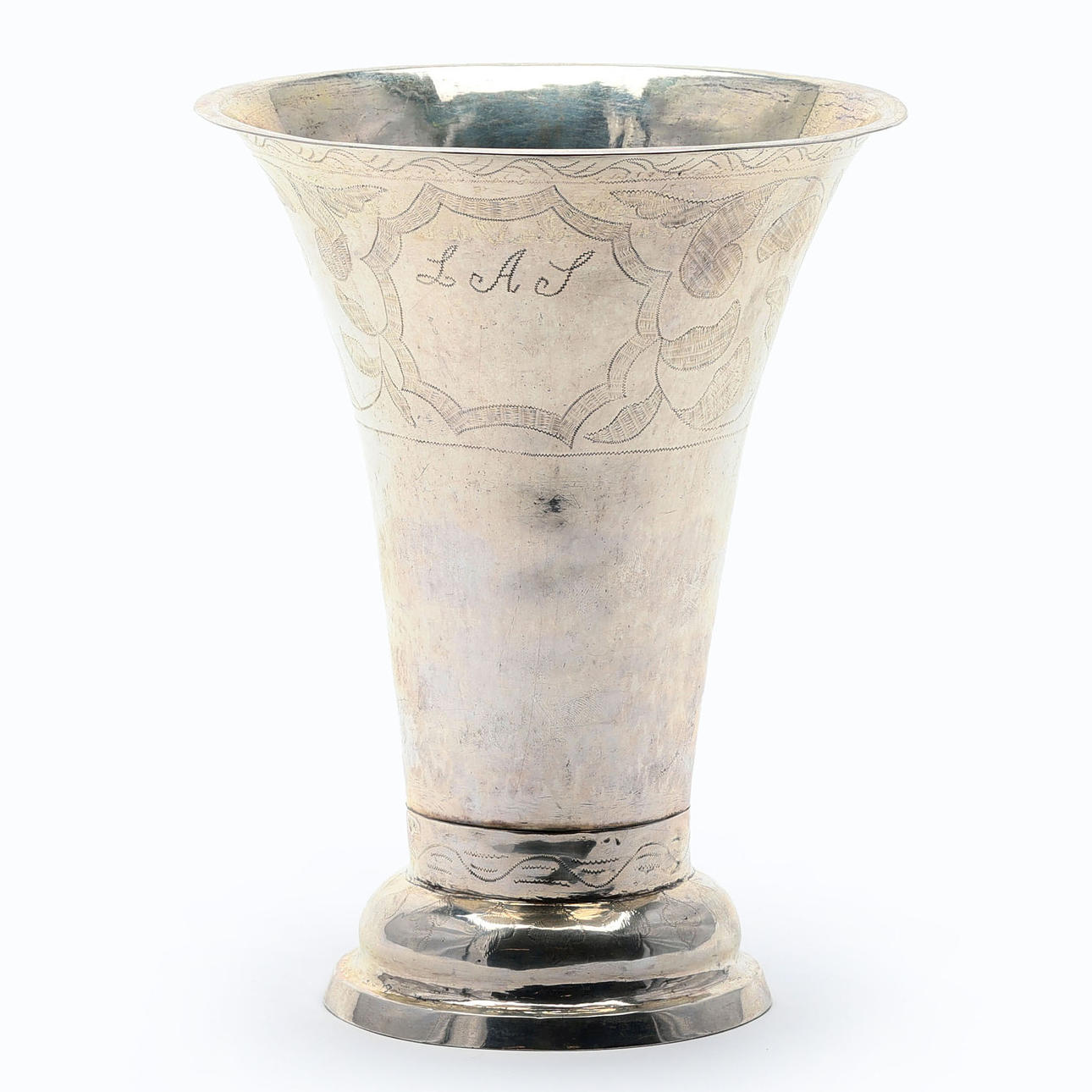 BEAKER. Silver, Daniel Poppelman, Gävle 1755.