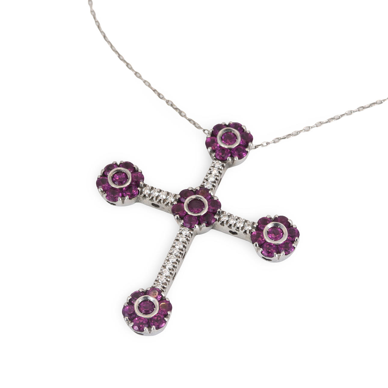 COLLIER I 18KT GULD MED DIAMANTER.