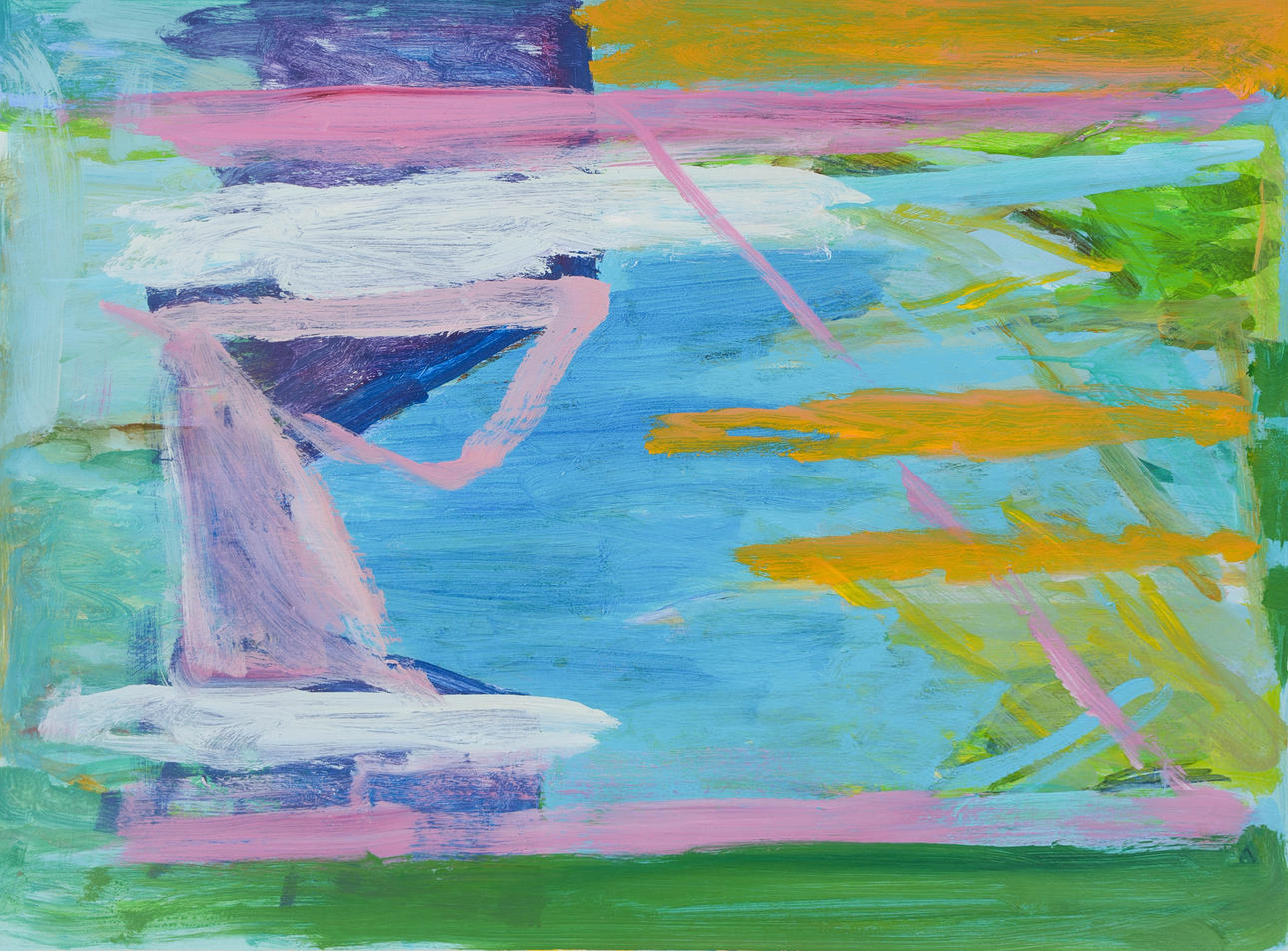 LEOPOLD FARE. Composition, oil on cardboard, unsigned.