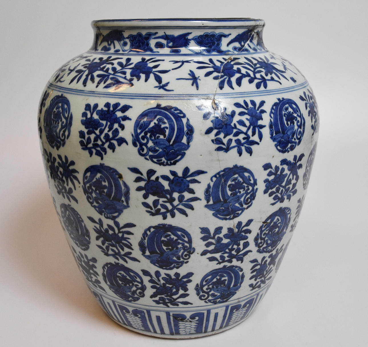 URNA, porslin, Qing-dynastin, Kina.