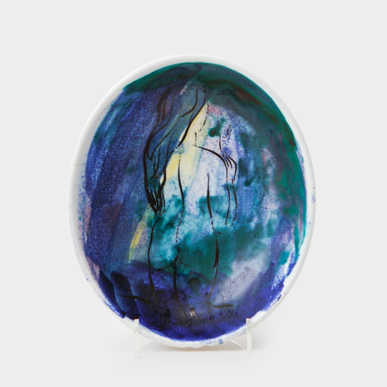 ISAAC GRÜNEWALD. Bowl, stoneware, Rörstrand, signed and dated -43.