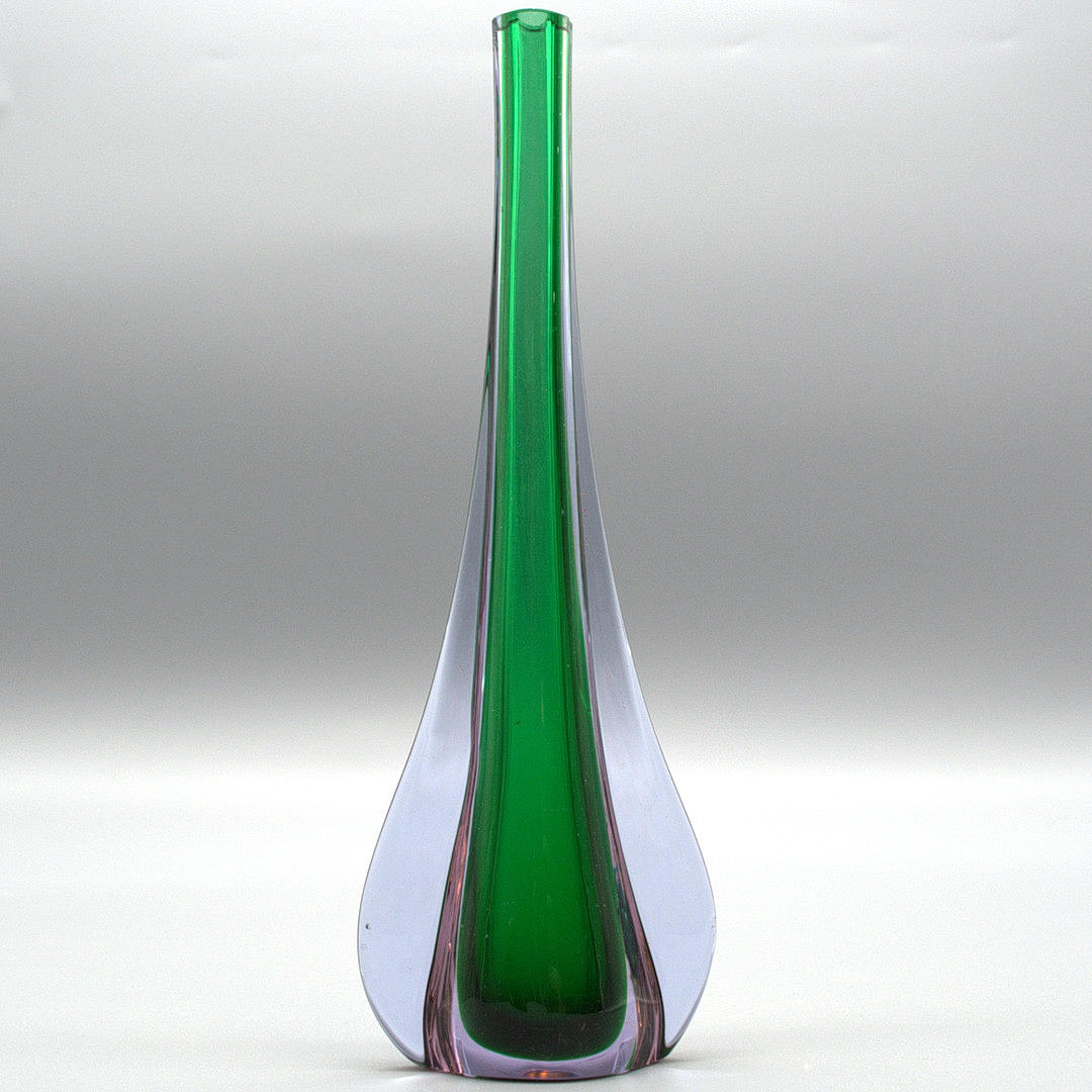 MURANO GLASVAS, SOMMERSO, ITALIEN, CA 1950.