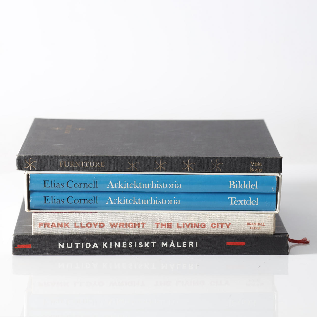 ARKITEKTUR-/KONSTBÖCKER, 5 band, 1950-/60-tal.