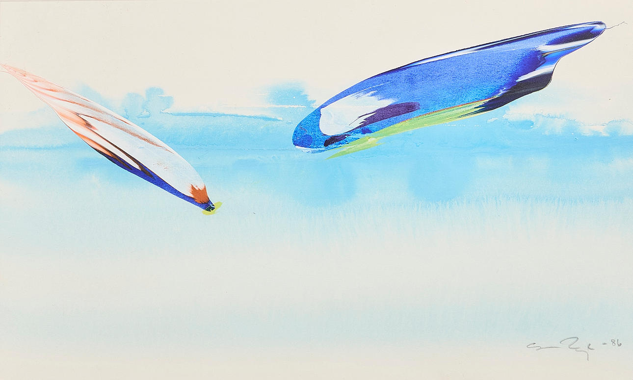 SVEN-INGE HÖGLUND. Mixed media, signed -86, composition.