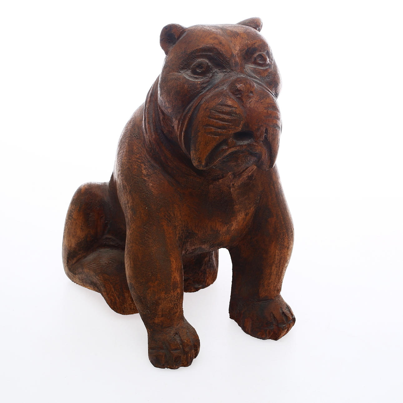 ERLING VALLDEBY. Skulptur, hund, trä, signerad och daterad 61.