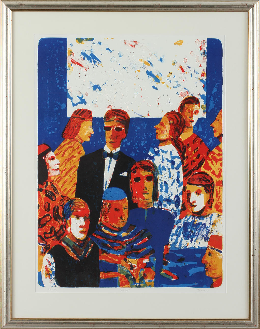 ERIK FORMOE. "Møtested" Färglitografi, signerad och numrerad 20/80.