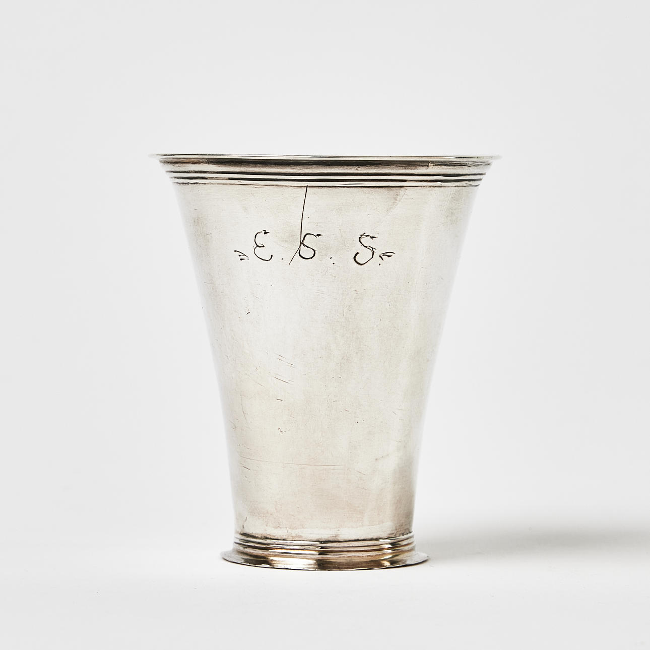 JOHAN AHLBOM. Bägare, silver, Västerås 1739.