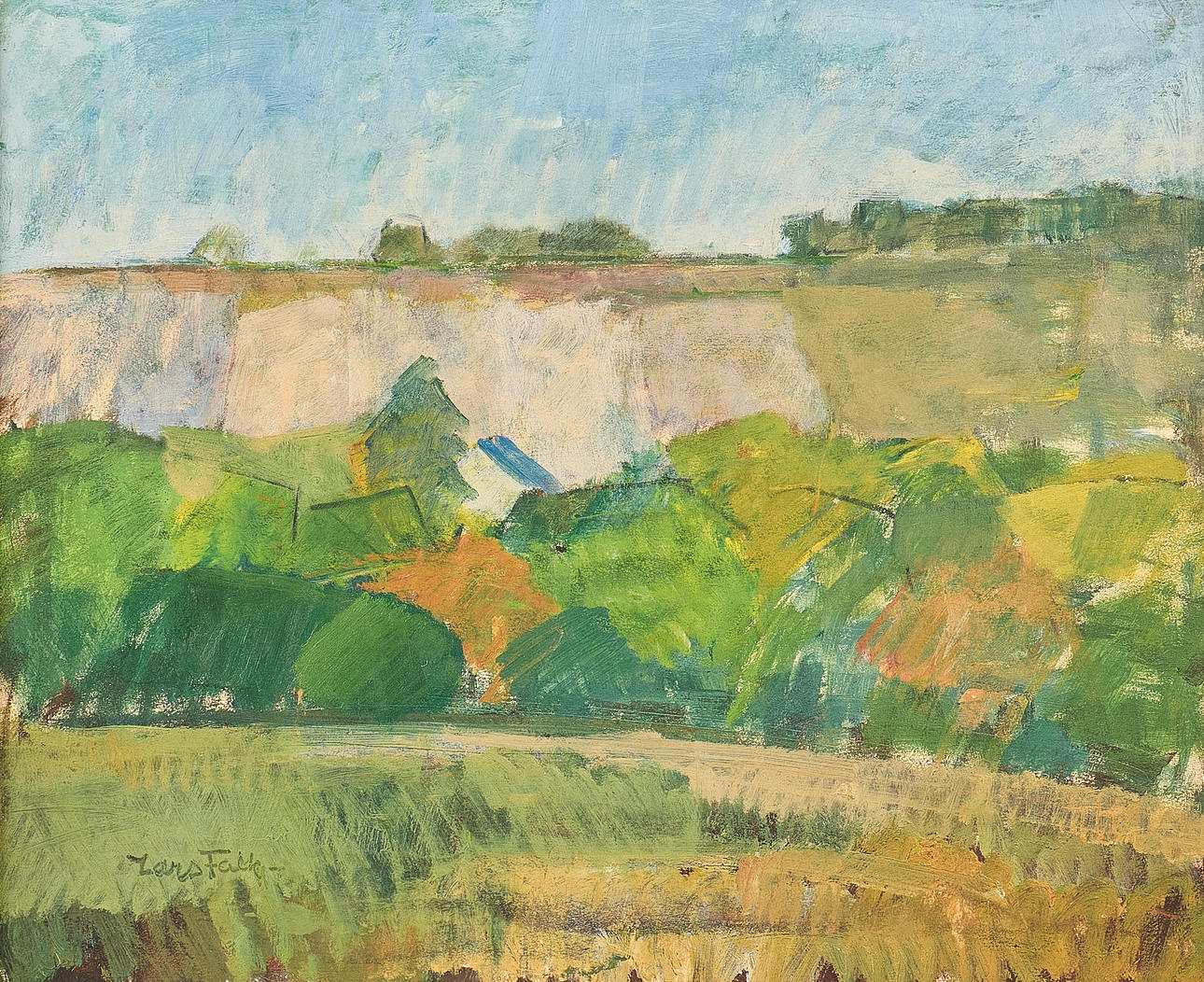 LARS FALK. Oil painting, signed.