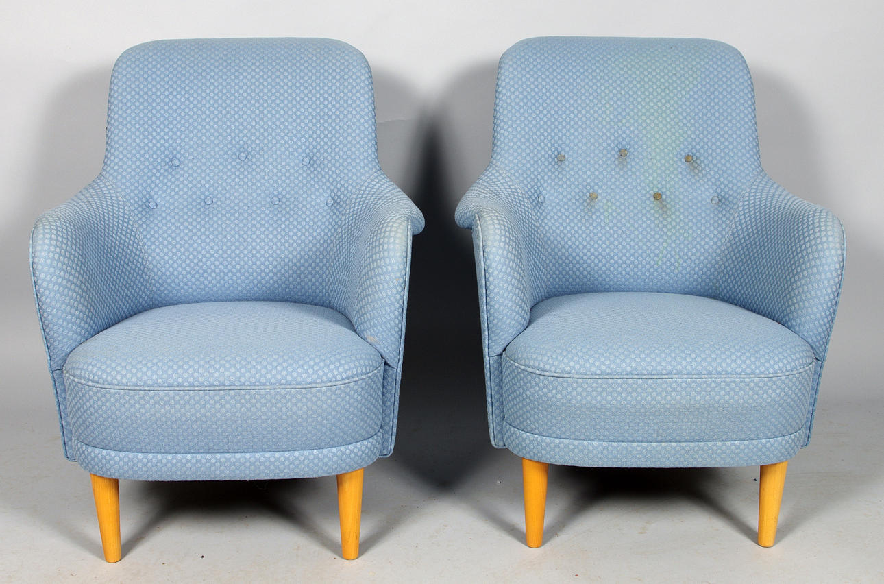 FÅTÖLJER, 1 par, "Samsas", design Carl Malmsten.