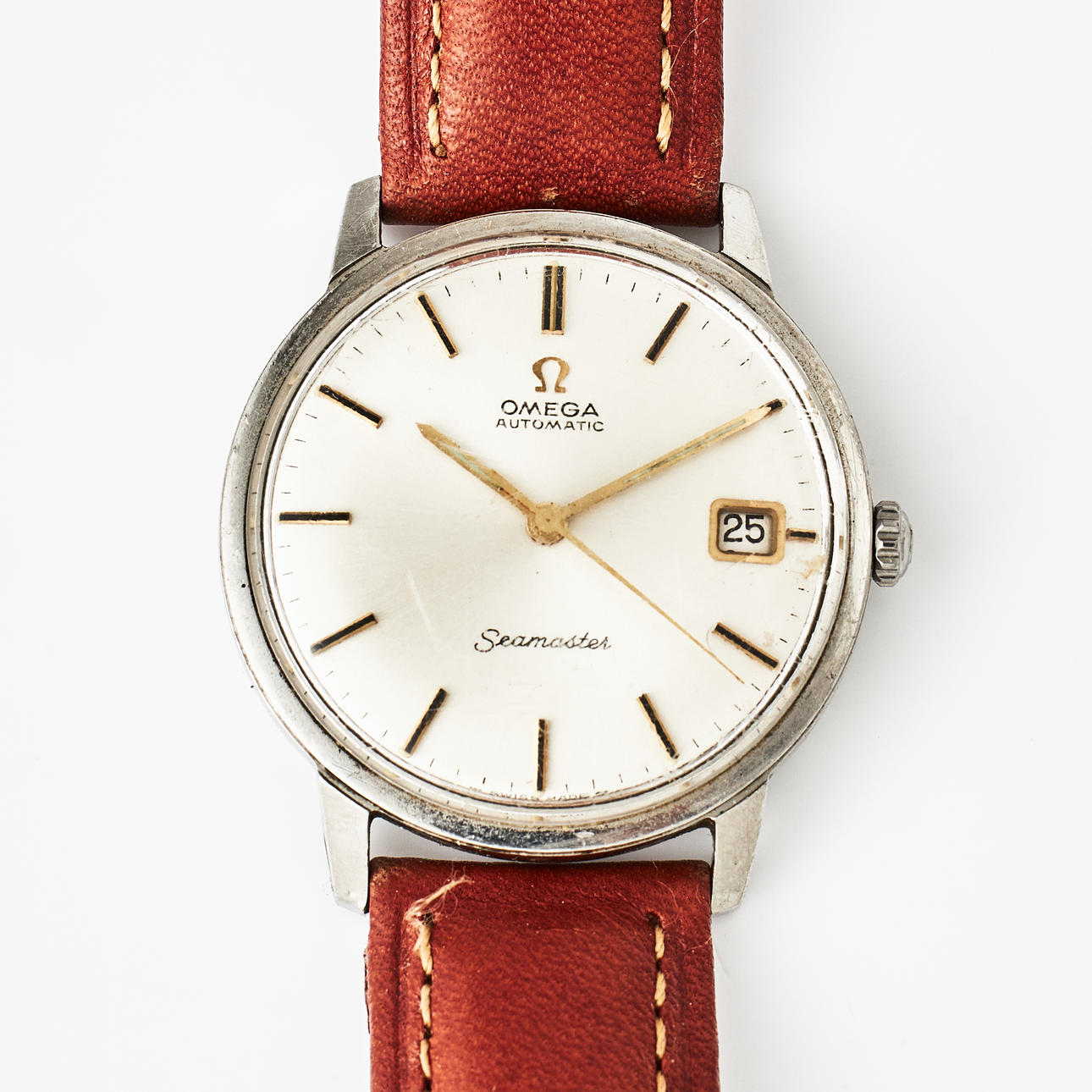 OMEGA, armbandsur, stål, automatic, 1960-tal, datum, plexi.