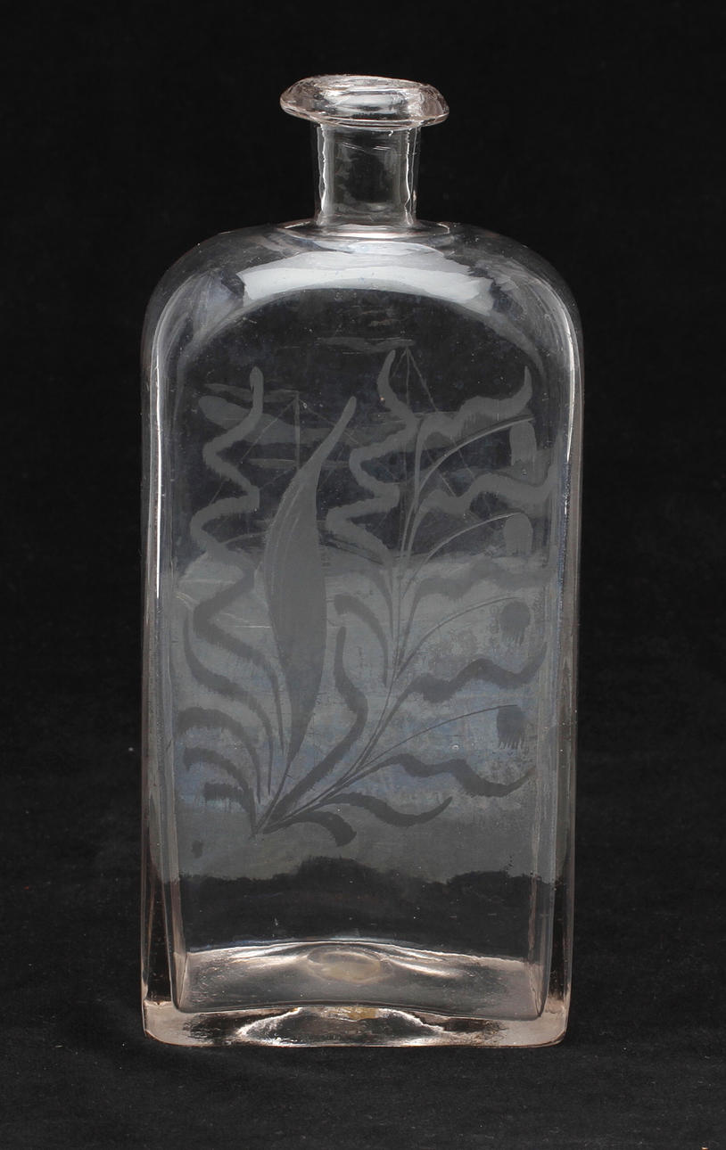 FLASKA, glas, 1800-tal.