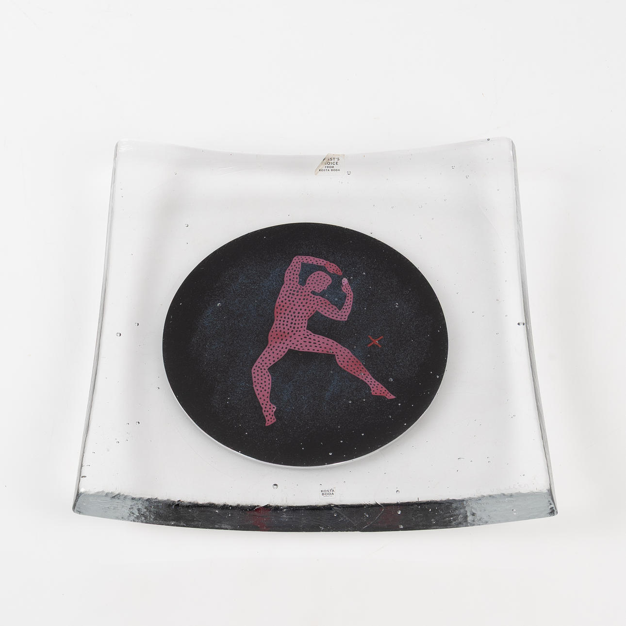 BERTIL VALLIEN. Fat, "Red Dancer", Kosta Boda, Artist's Choice.
