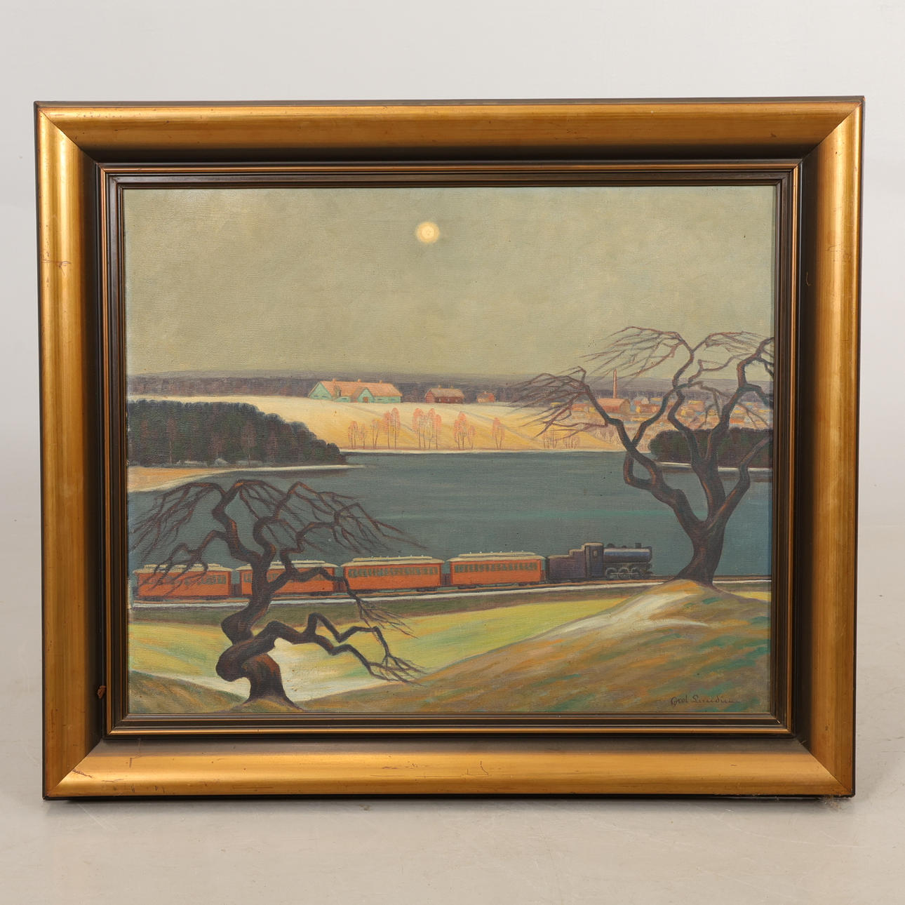 AXEL LUNDIN. OIL ON CANVAS signed.