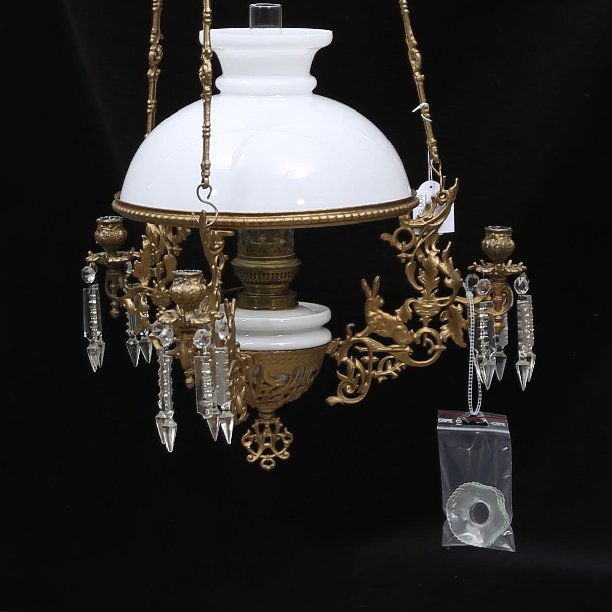 TAKFOTOGENLAMPA med prismor, sent 1800-tal.