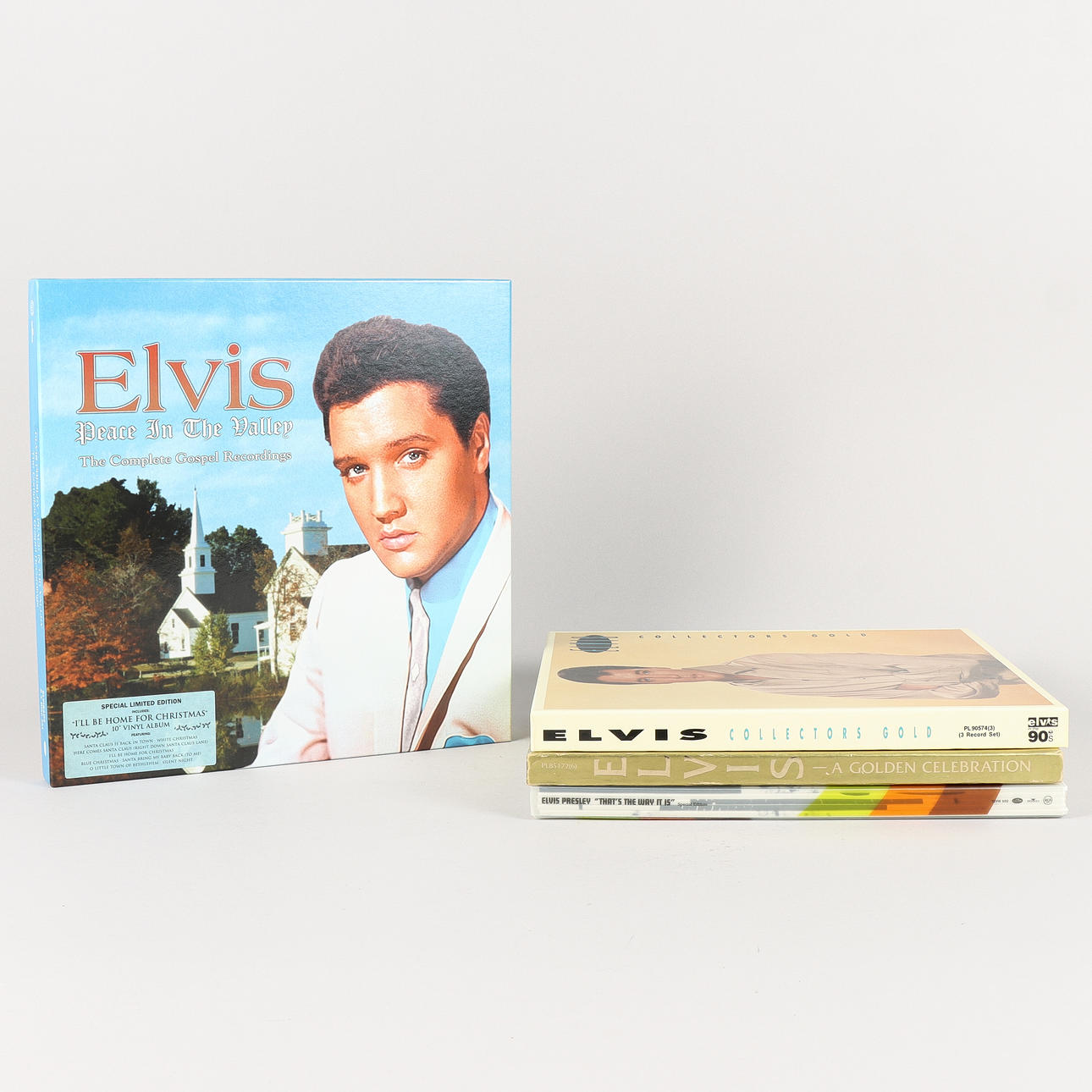 VINYLBOXAR 4 stycken Elvis Presley.