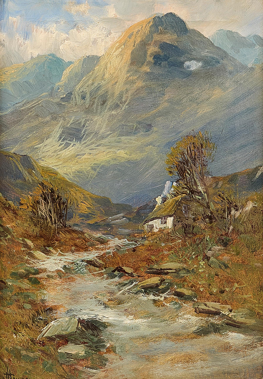 OIDENTIFIERAD KONSTNÄR. Oil painting, signed, Alpine landscape.