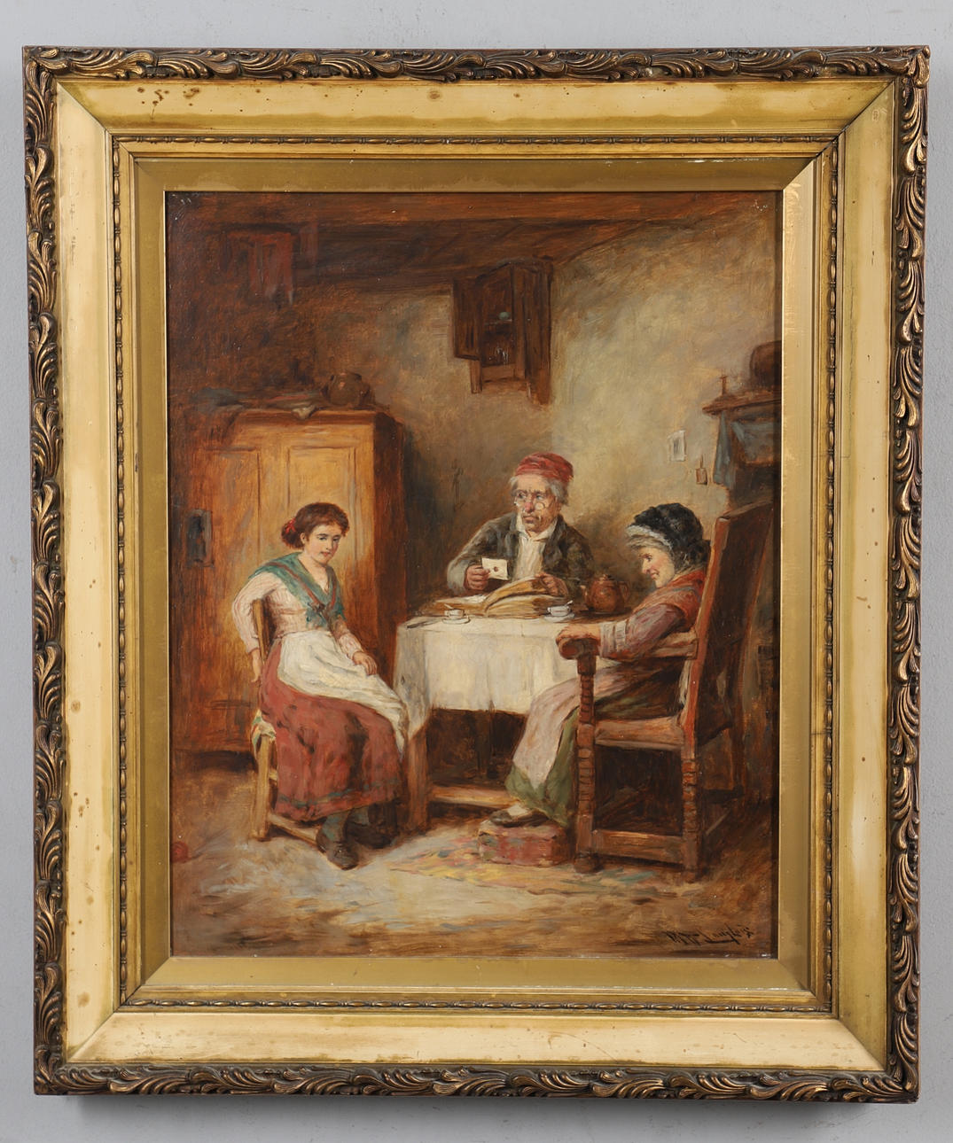 MARK WILLIAM LANGLOIS (1848-1924). ON RECEIPT OF A SOLEMN LETTER.