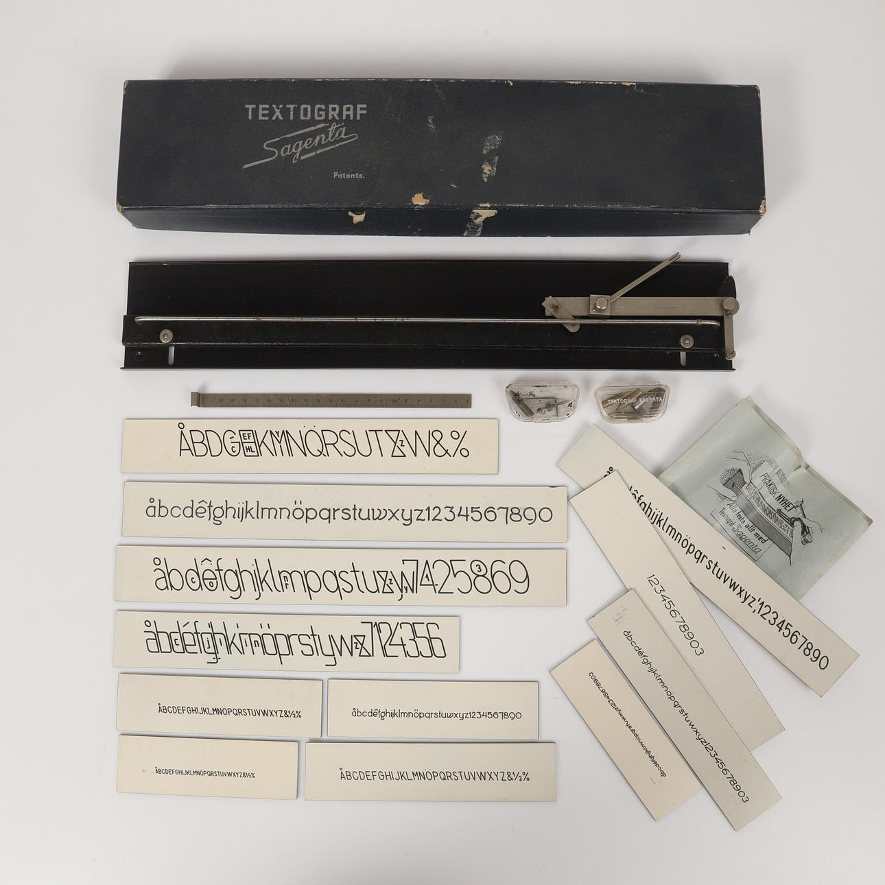 SKRIVVERKTYG, "Textograf", Sargenta, 1900-tal.