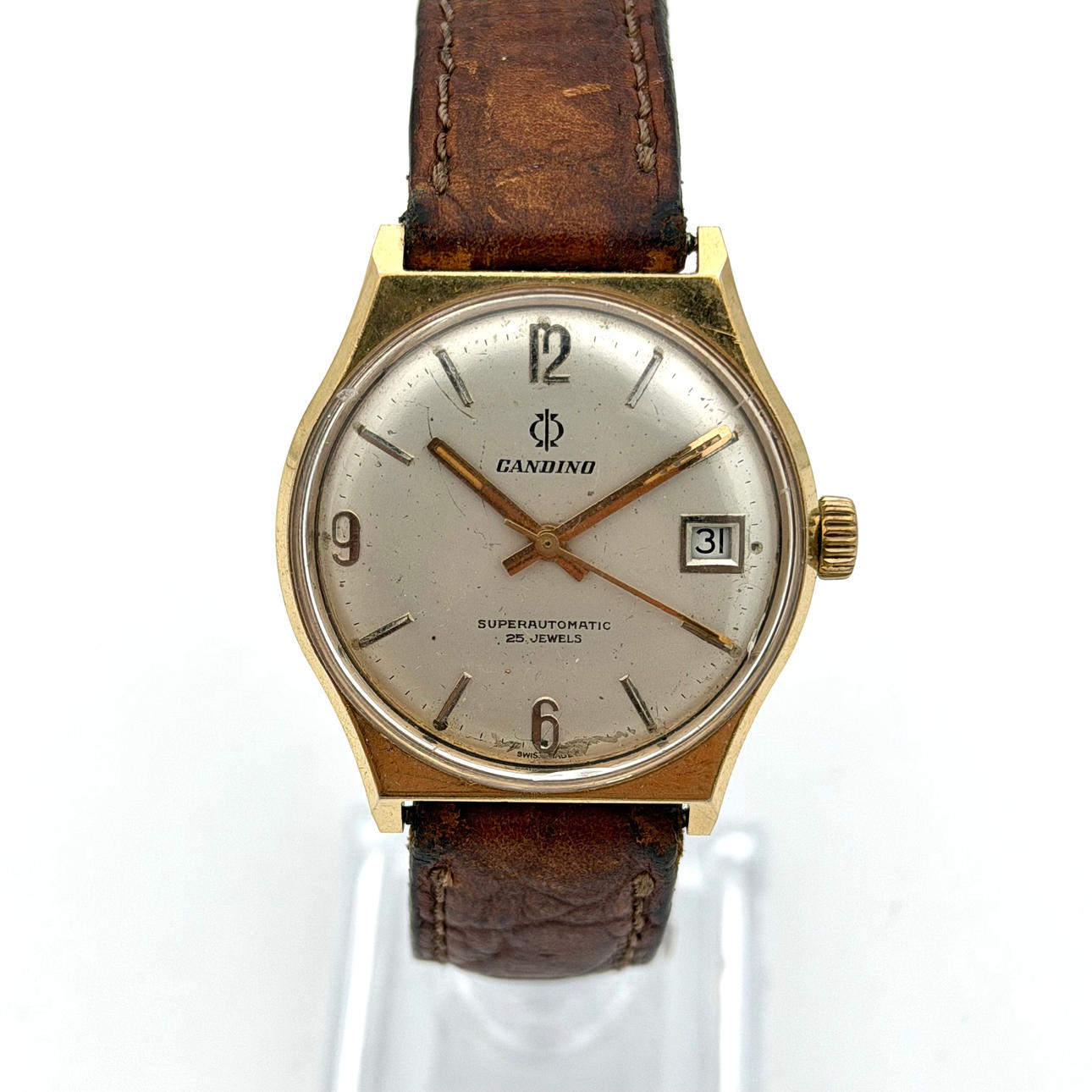 CANDINO, armbandsur, 1970-tal, superautomatic, gulddoublé.