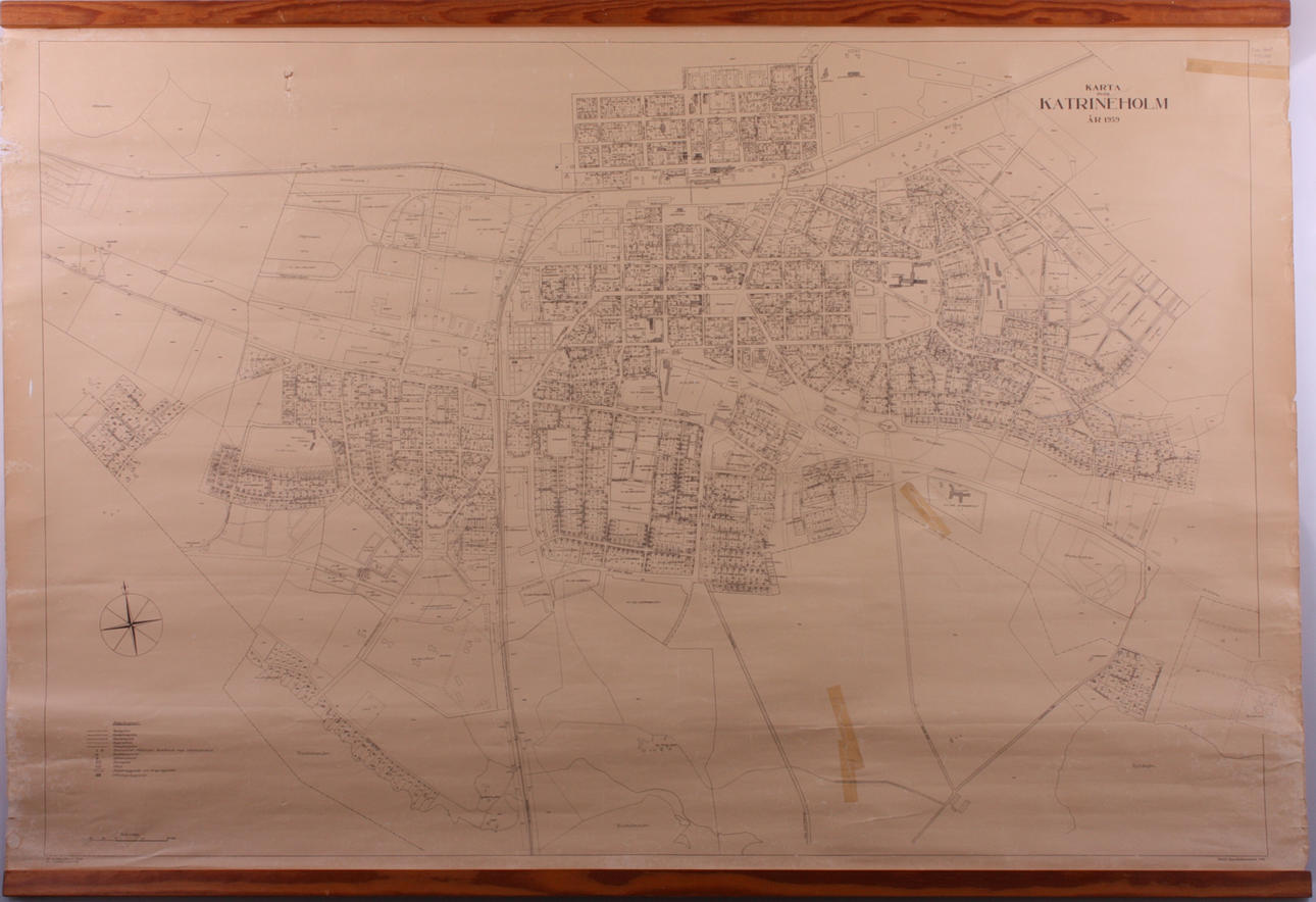 KARTA över Katrineholm år 1959.