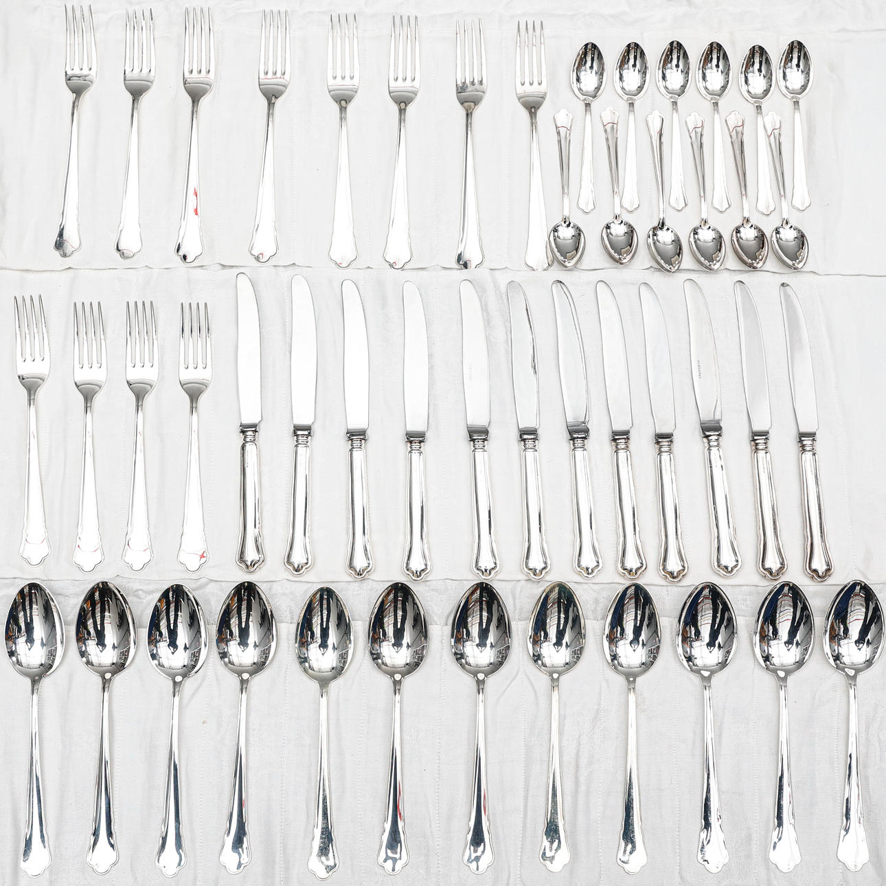 BESTICKUPPSÄTTNING, 48 delar,silver, "Chippendale",GAB,830.