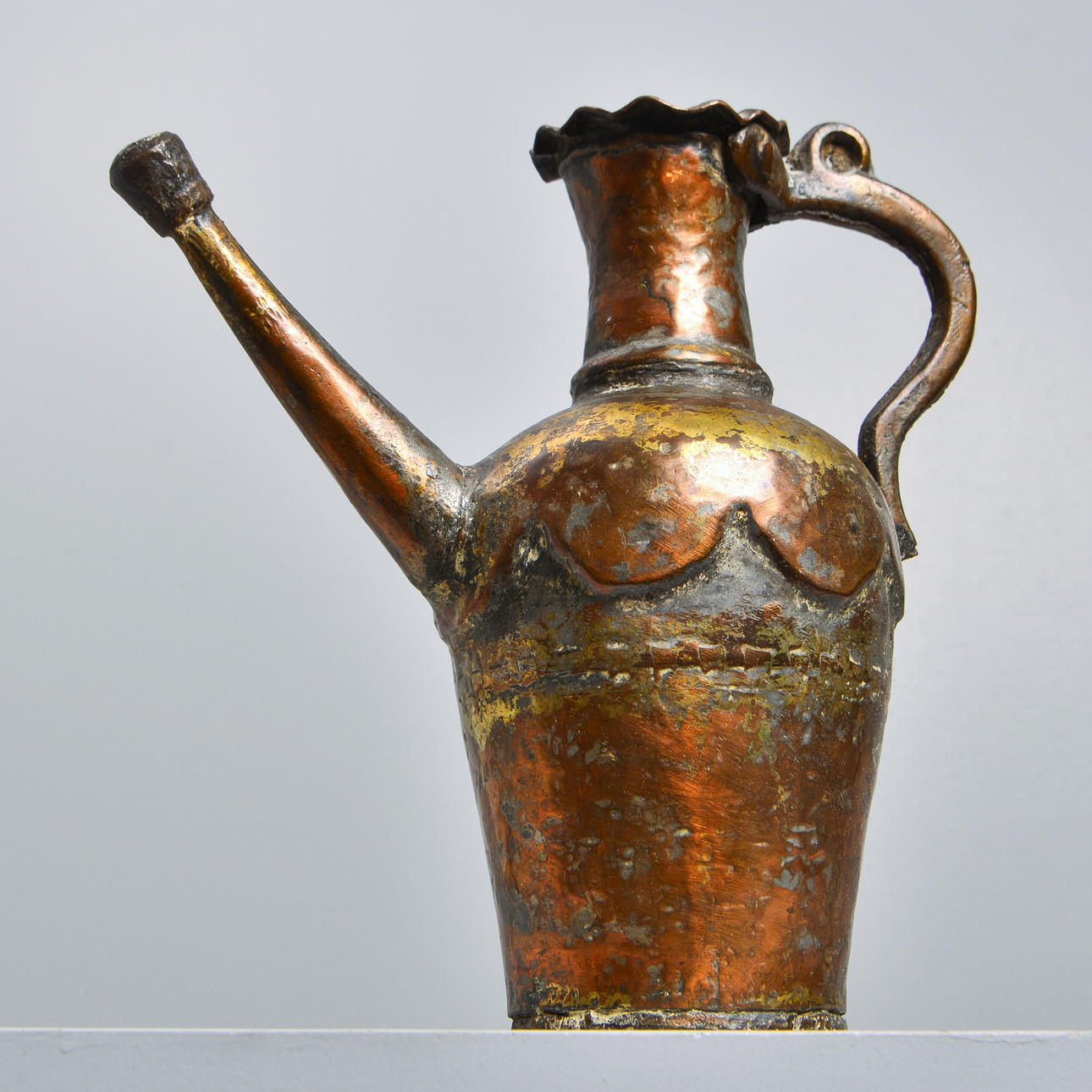 WATERING CAN, copper, Turkey, 19th century.