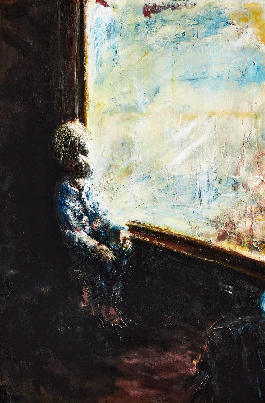 MIKAEL PERSBRANDT (född 1963): "Pojke på tåget", signerad Micke Persbandt, Giclée-tryck.