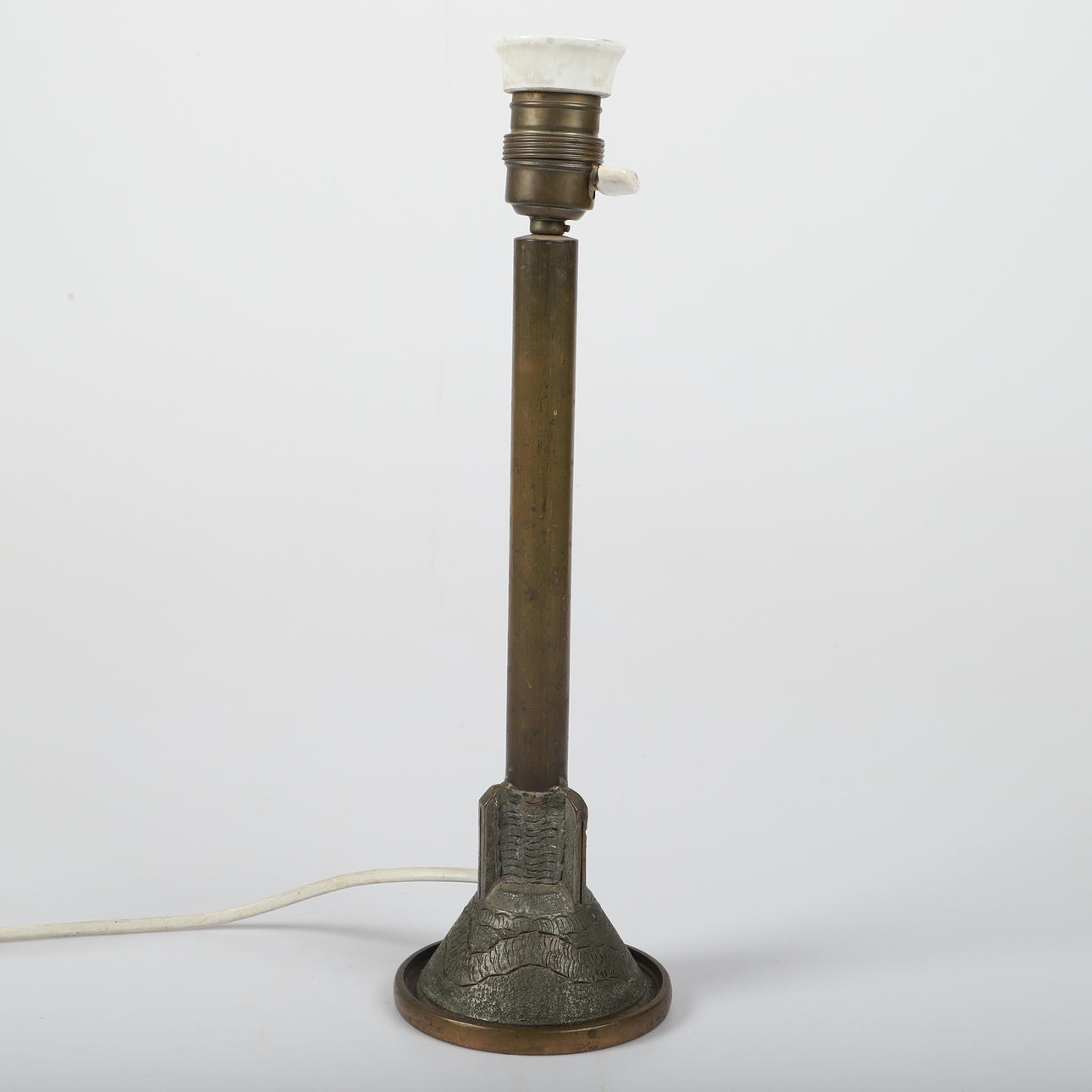 BORDSLAMPA, mässing, 1900-tal.