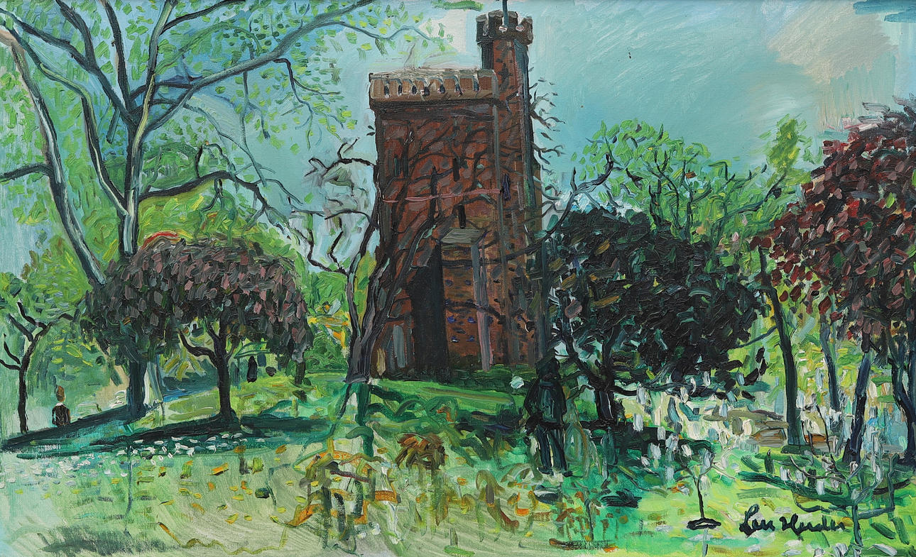 LARS HERDER. Kärnan, Helsingborg, oil on canvas, signed.