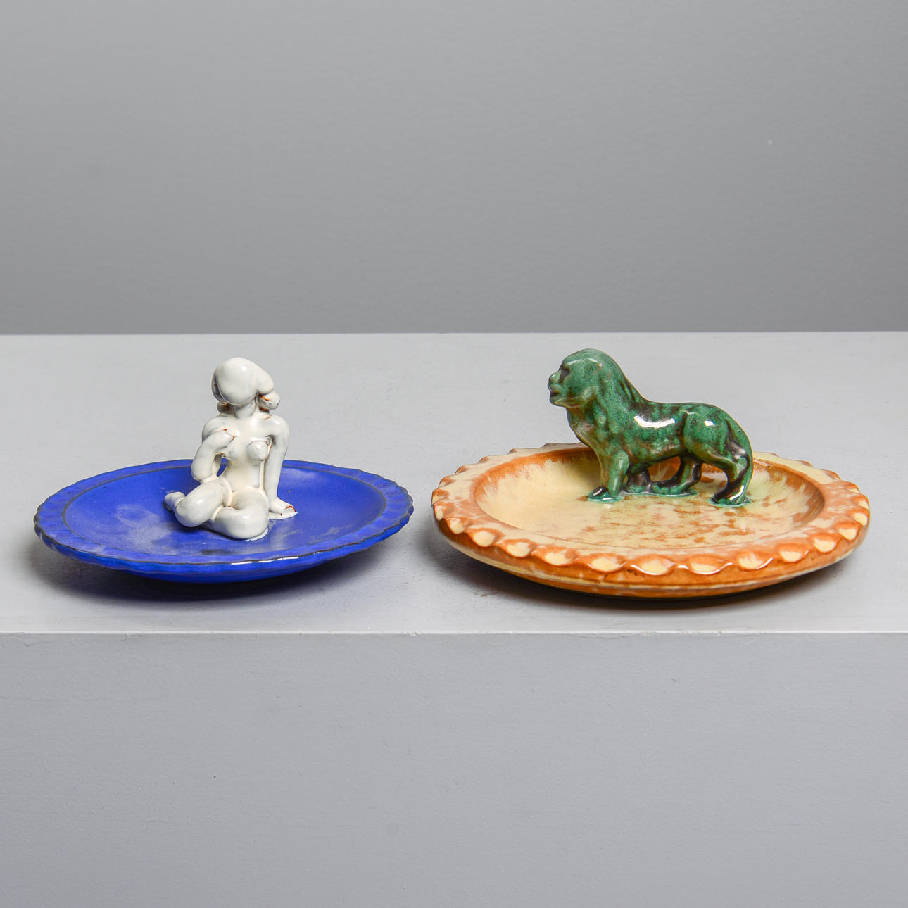 DISHES, 2 pcs, Upsala Ekeby, 1930s.