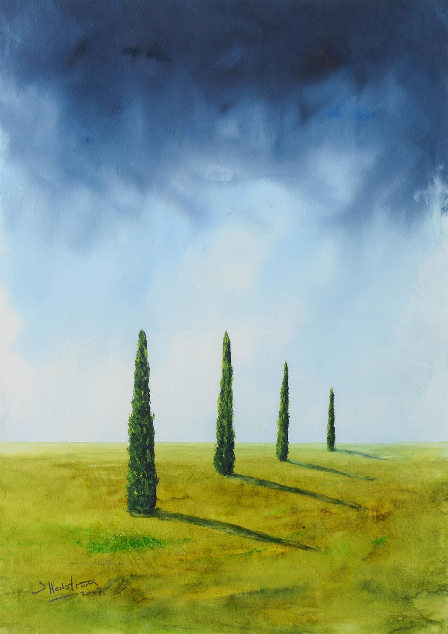 STEFAN HEDSTRÖM. Landscape motif, watercolour on paper, signed, dated 2007.