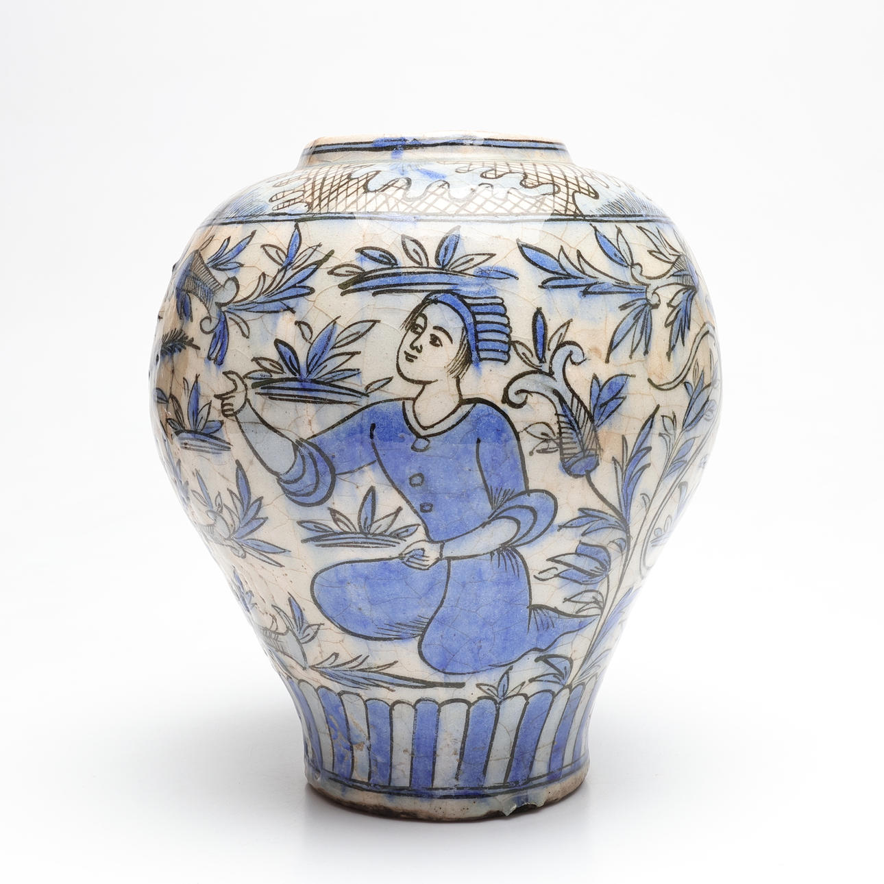 URNA, keramik, orientalisk, 1800-tal.