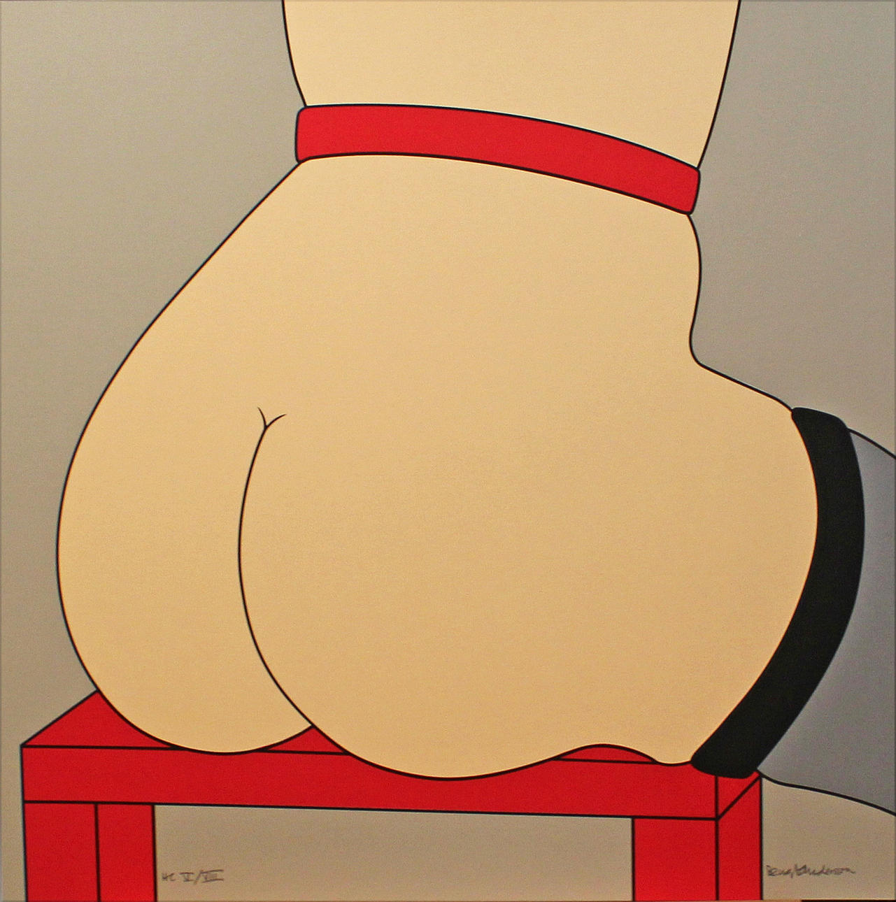 BENGT ANDERSSON. Sko och Modell (2). Färgserigrafier. Signerade. HC VI/X, HC VI/VIII.