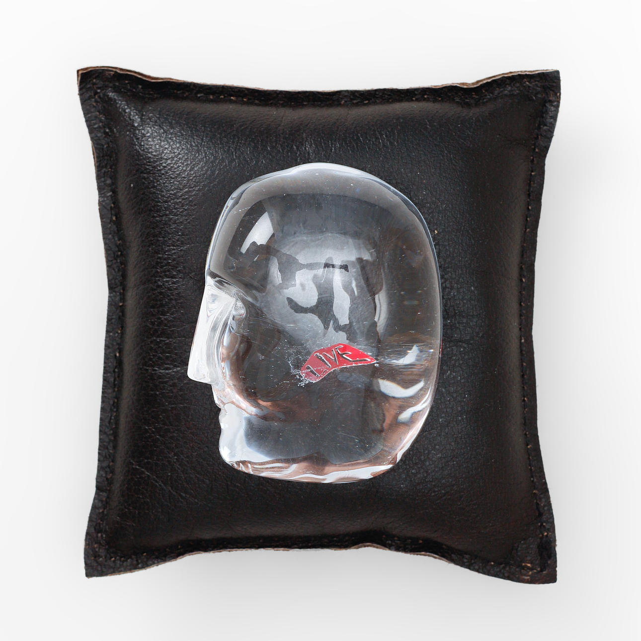 BERTIL VALLIEN. Skulptur, "Brains", glas, Kosta Boda, signerad.