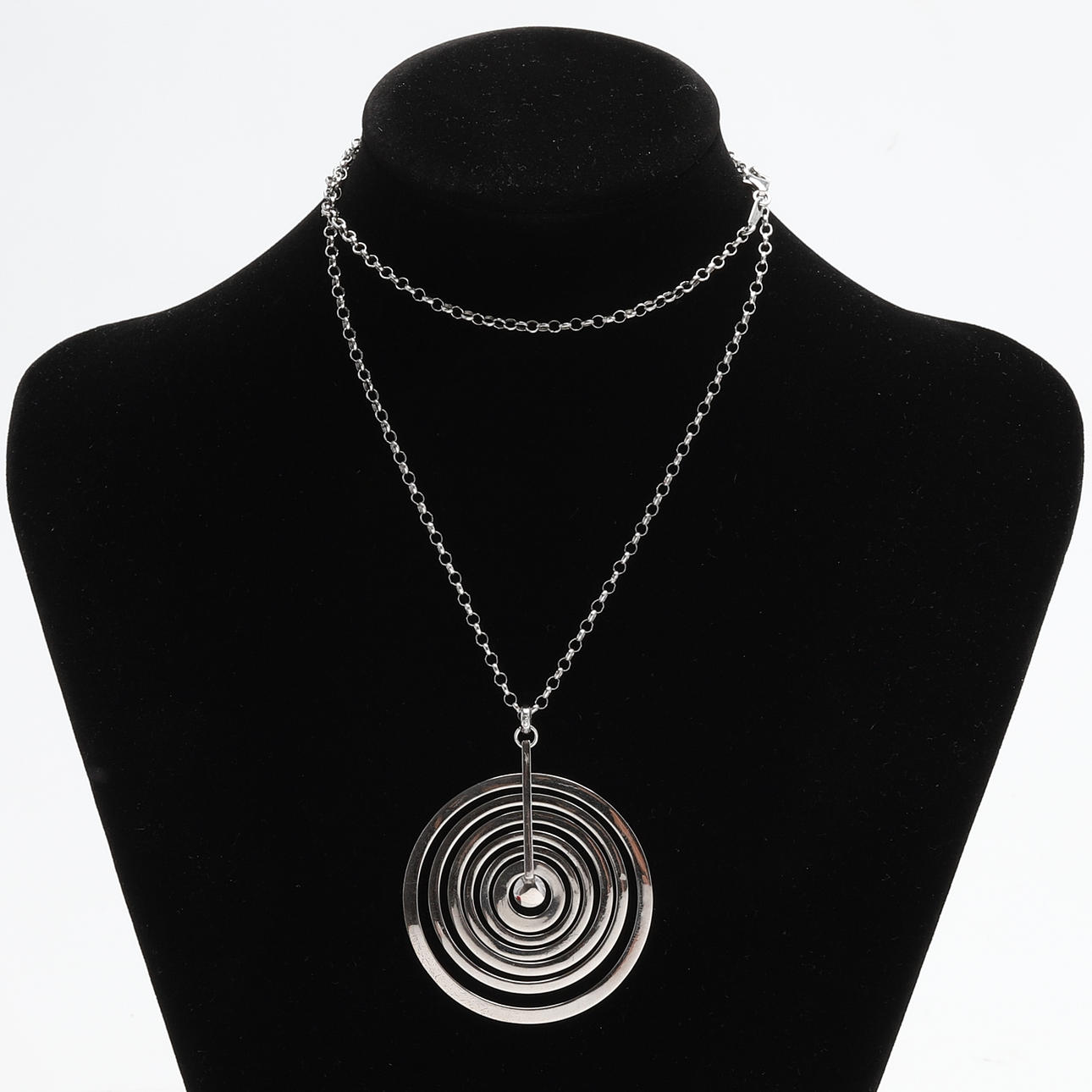 TAPIO WIRKKALA. Collier, "Silvermoon" silver 925, cirkelformat hänge, original etui medföljer, Finland.