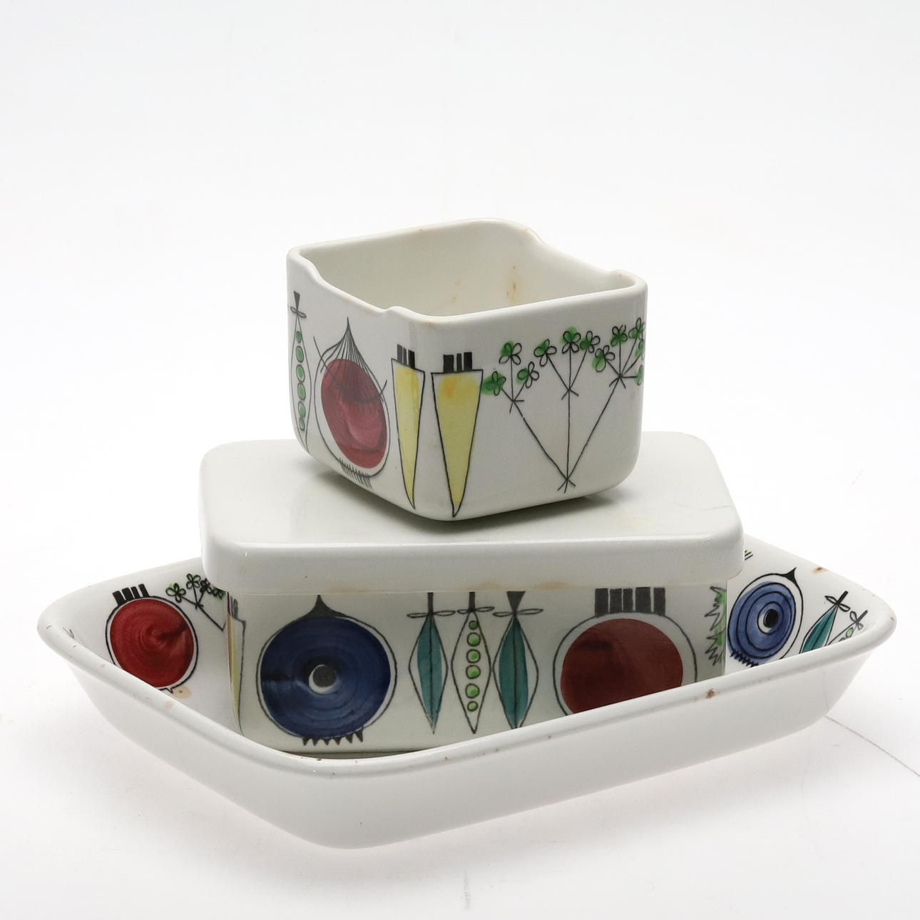 MARIANNE WESTMAN. "Picknick", 3 delar, keramik, Rörstrand.
