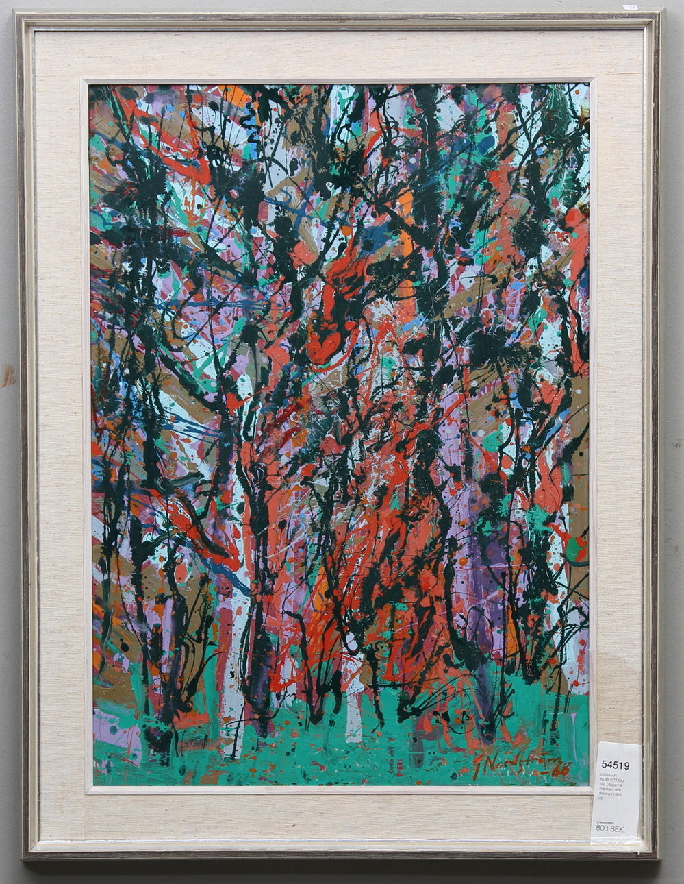 GUNNAR NORDSTRÖM, olja på pannå, signerad och daterad 1968.