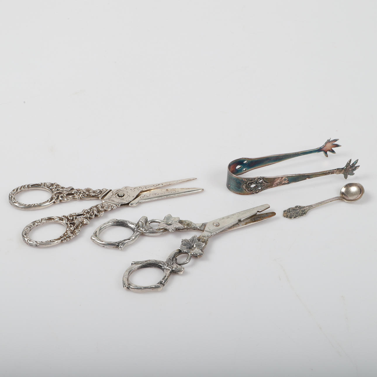 DRUVSAXAR M. M., 4 delar, silver.