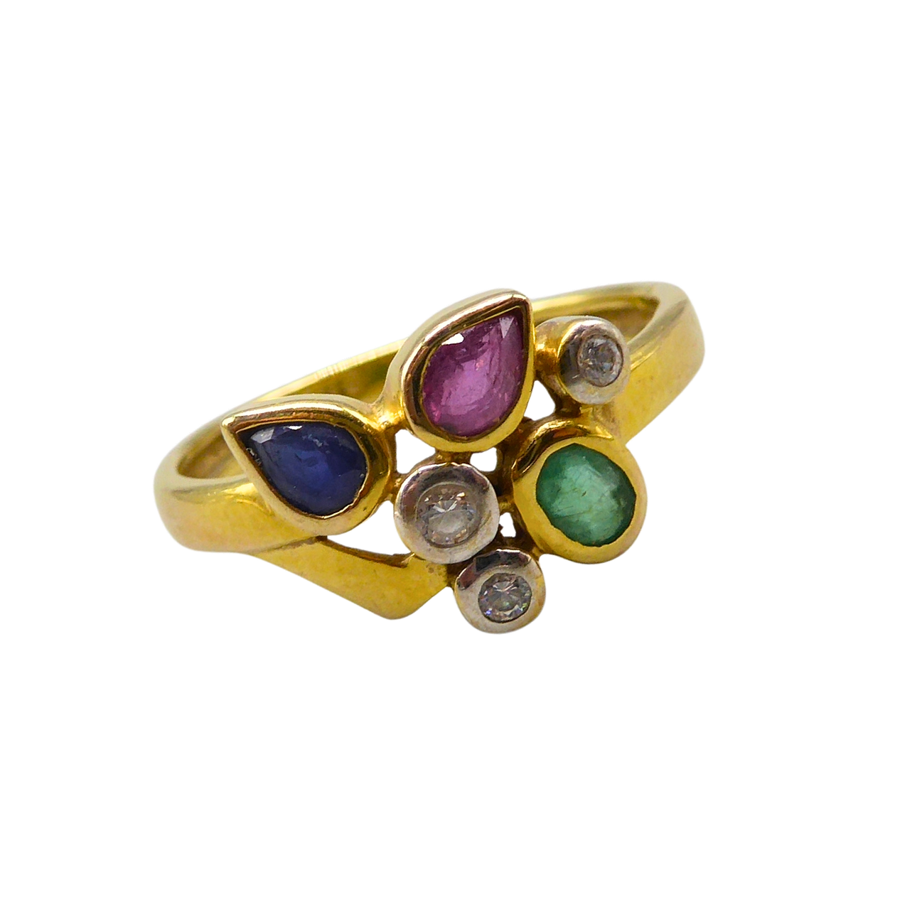 FRUIT BASKET RING IN 9K GOLD.