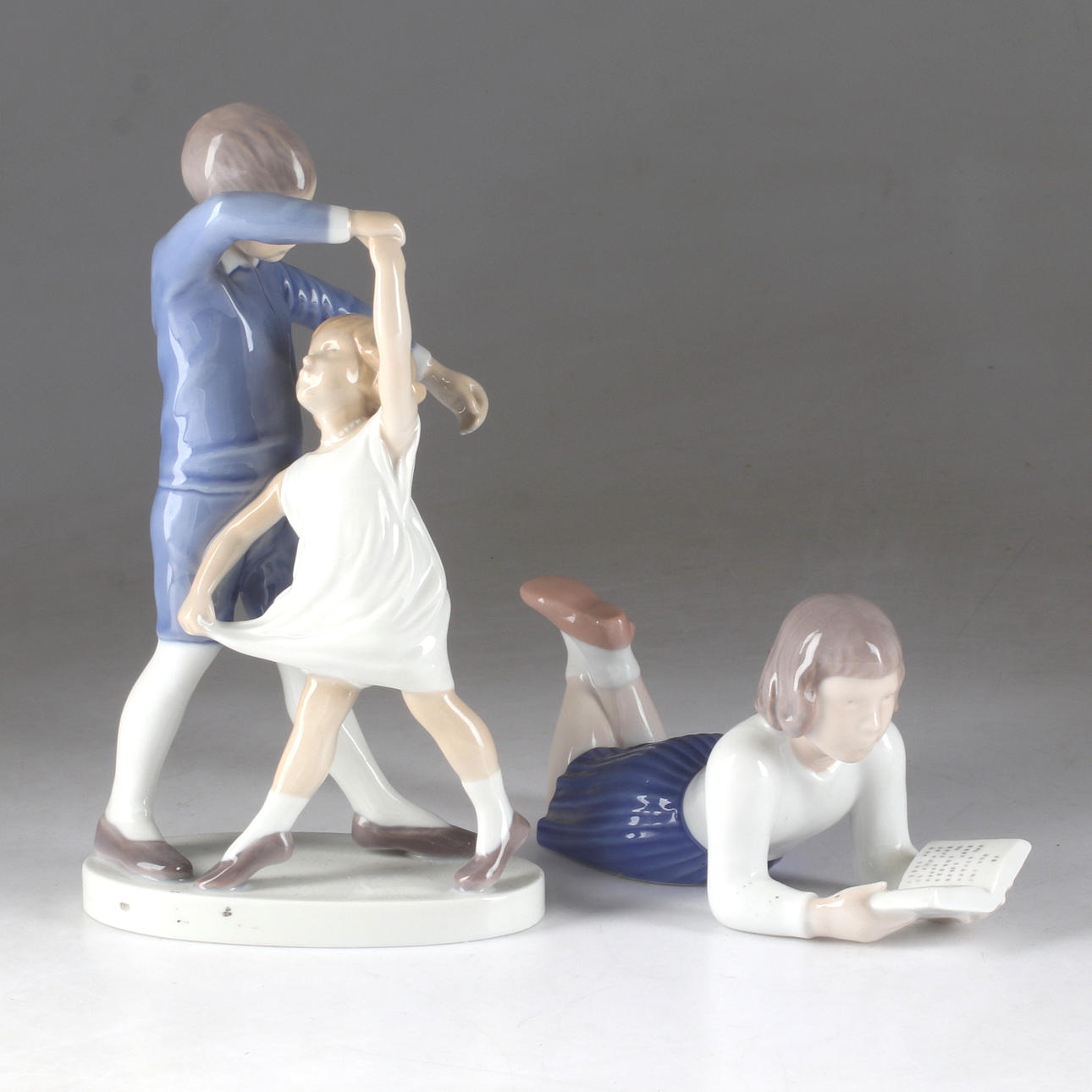 FIGURINER, 2 st, porslin, Bing & Grøndahl.