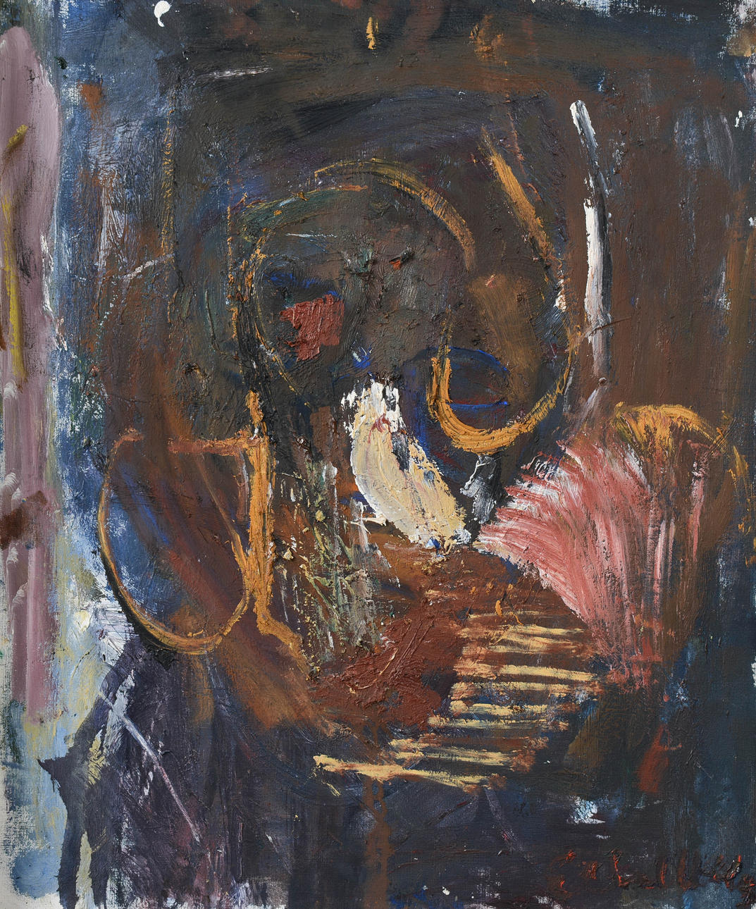 ERLAND CULLBERG. Abstract composition, oil on canvas, signed.